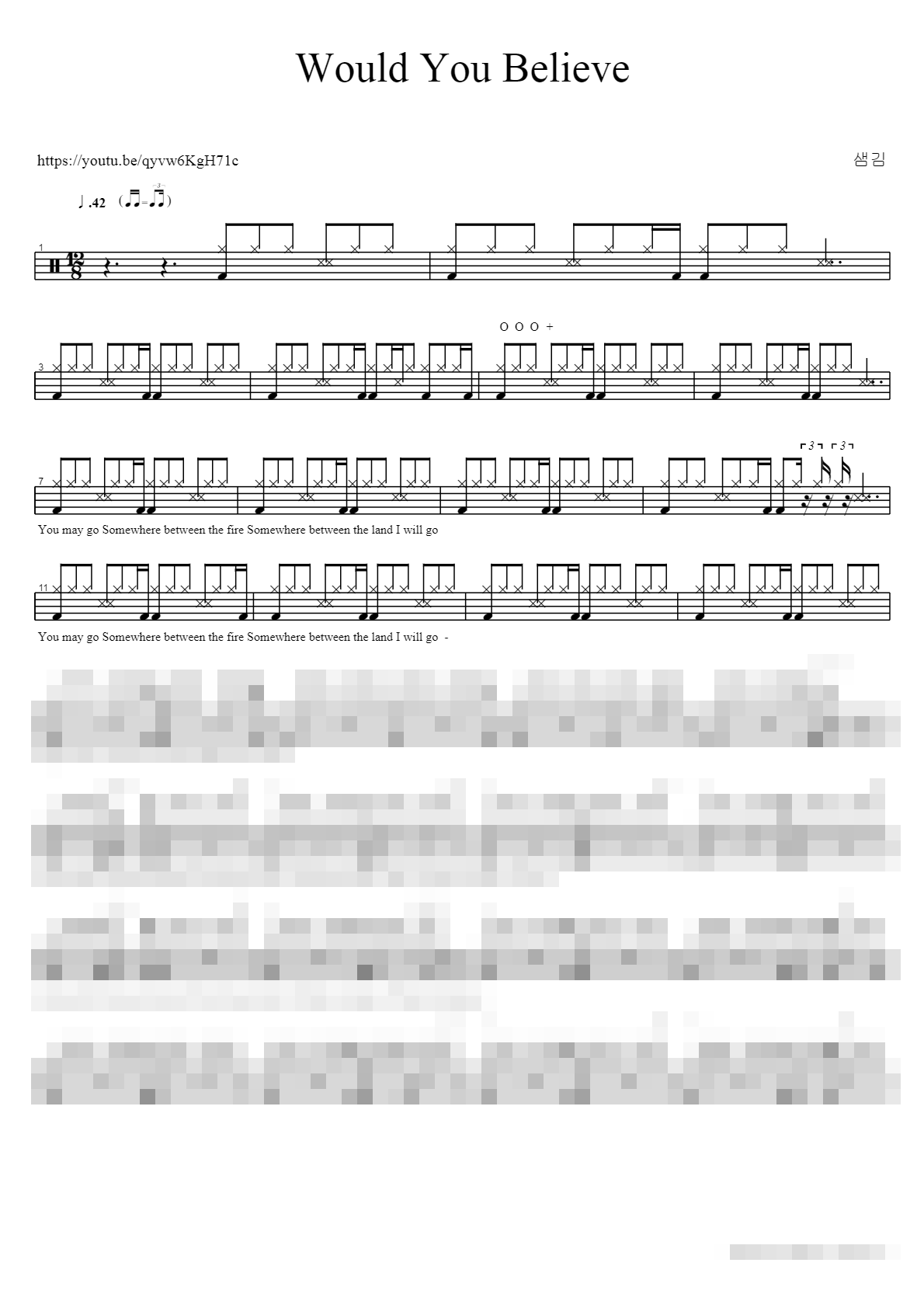 Would You Believe Sheet Music Preview