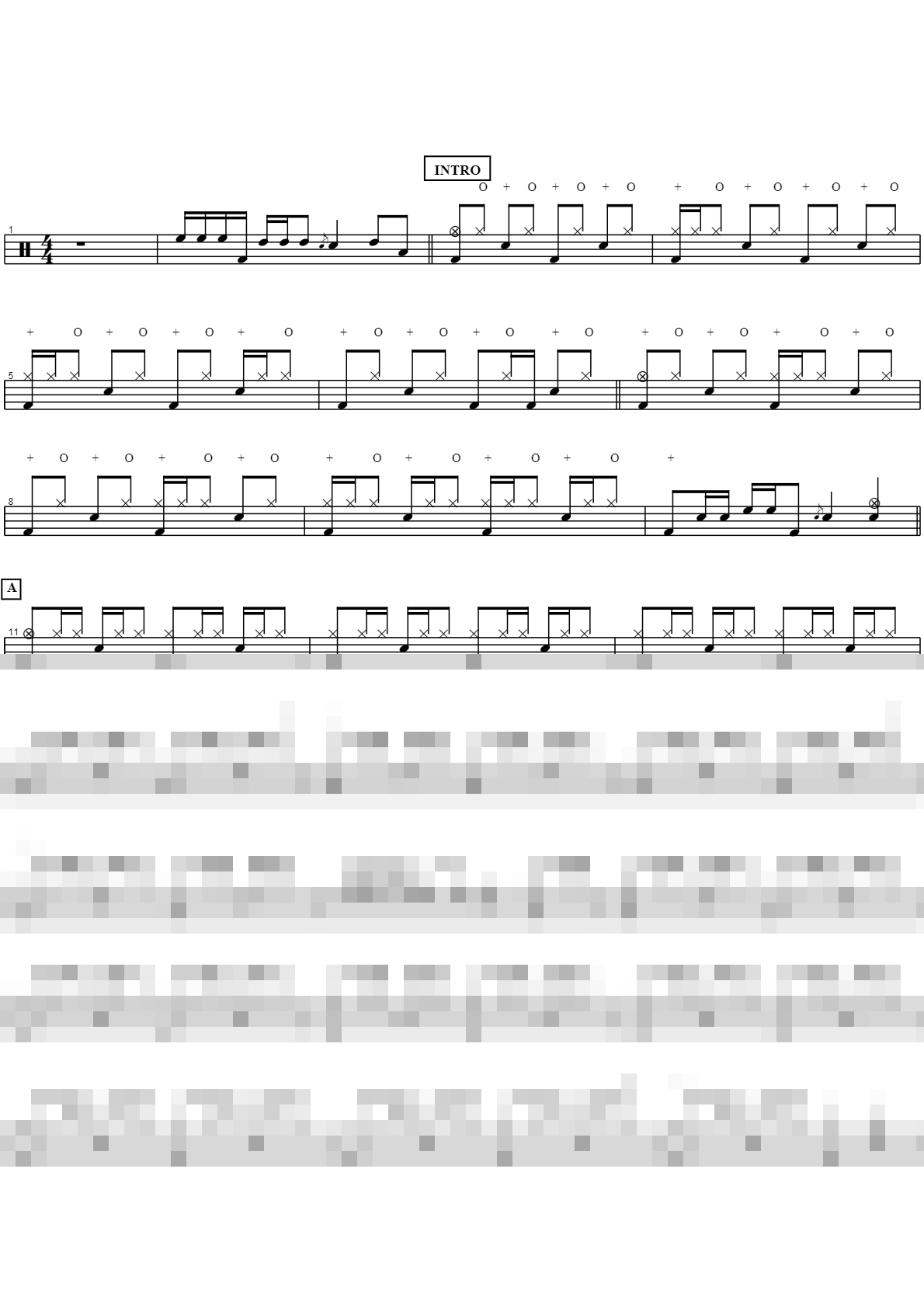쓰러집니다 Sheet Music Preview
