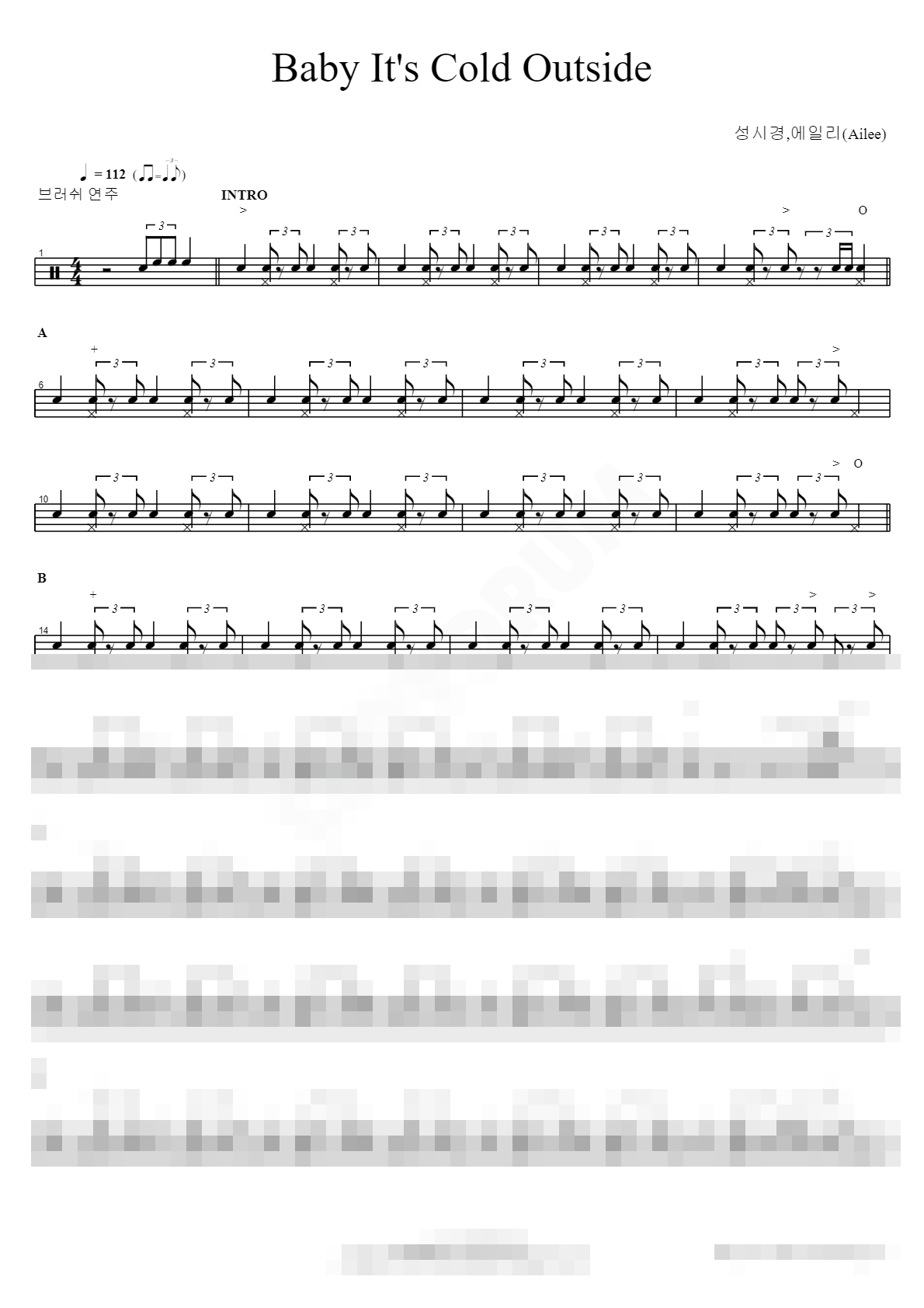 Baby It's Cold Outside Sheet Music Preview