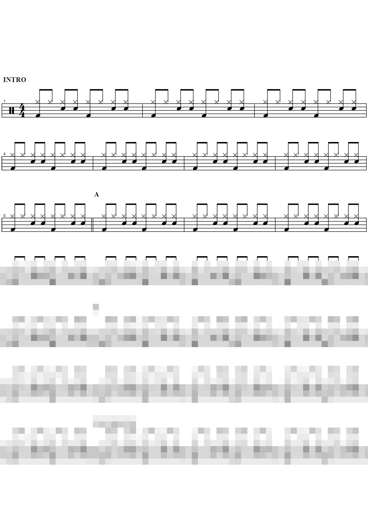 보슬비 오는 거리 Sheet Music Preview