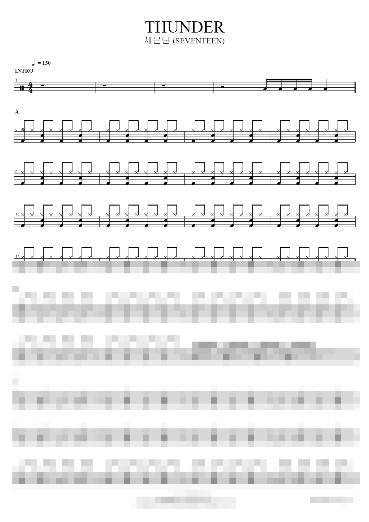 THUNDER Sheet Music Preview