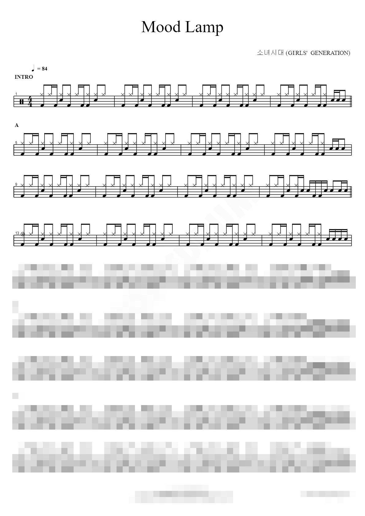 Mood Lamp Sheet Music Preview
