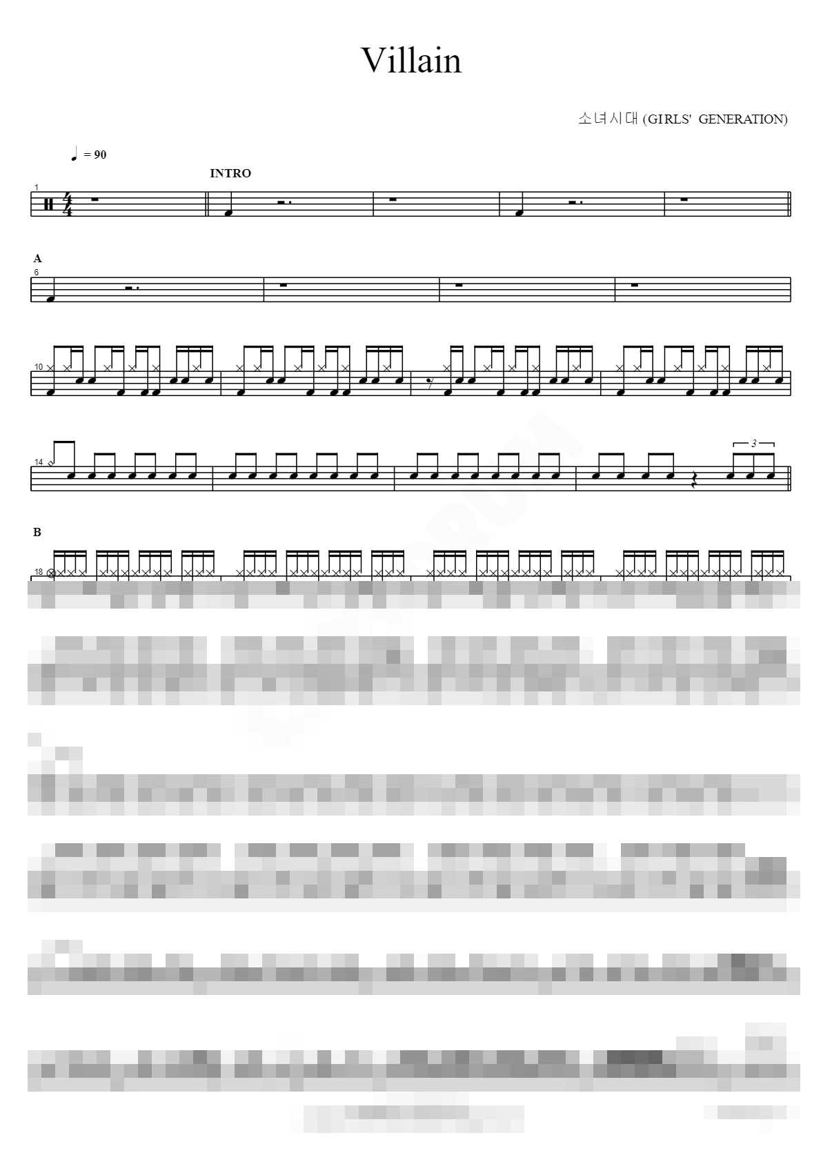 Villain Sheet Music Preview