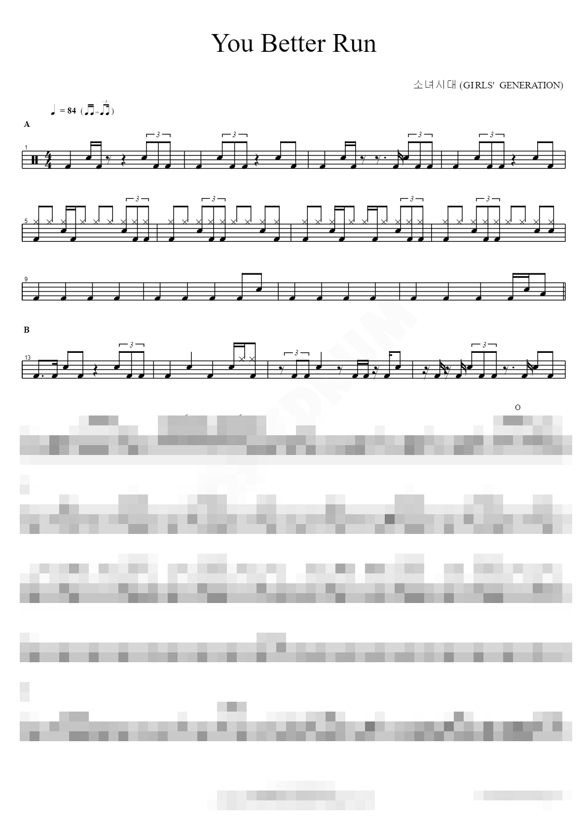 You Better Run Sheet Music Preview