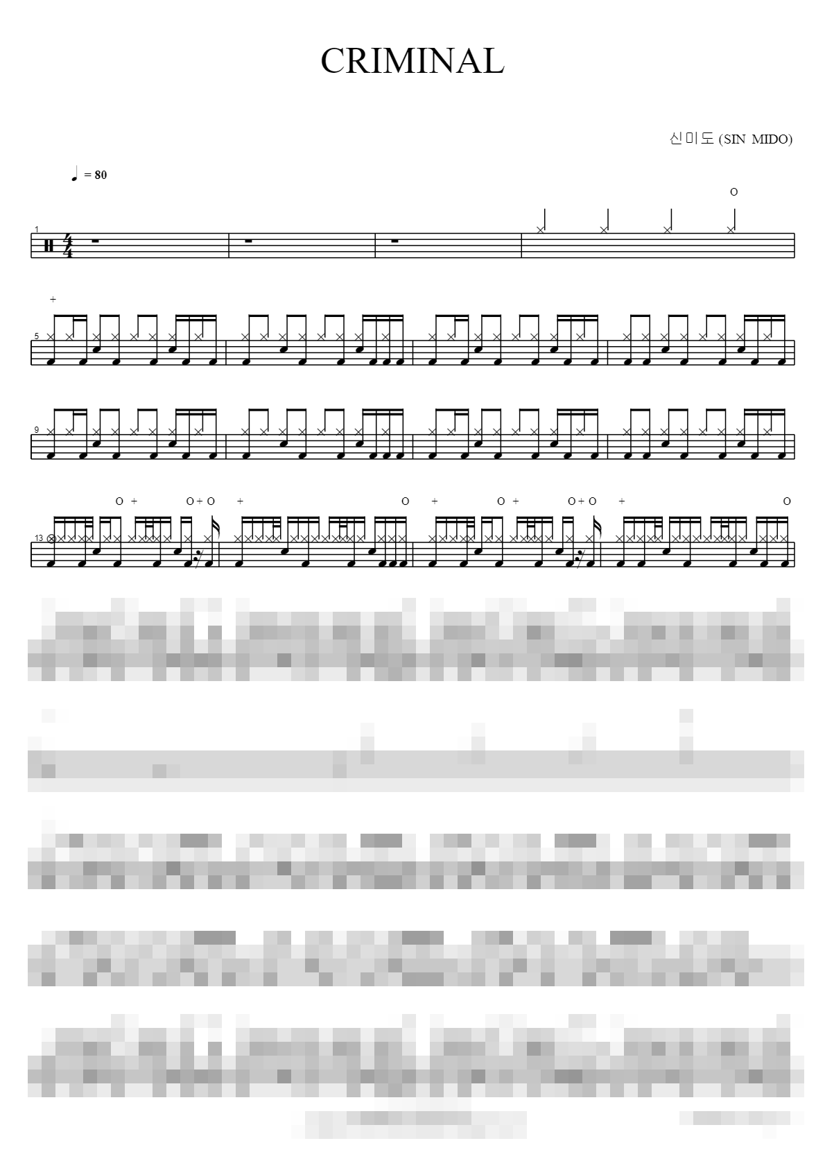CRIMINAL Sheet Music Preview
