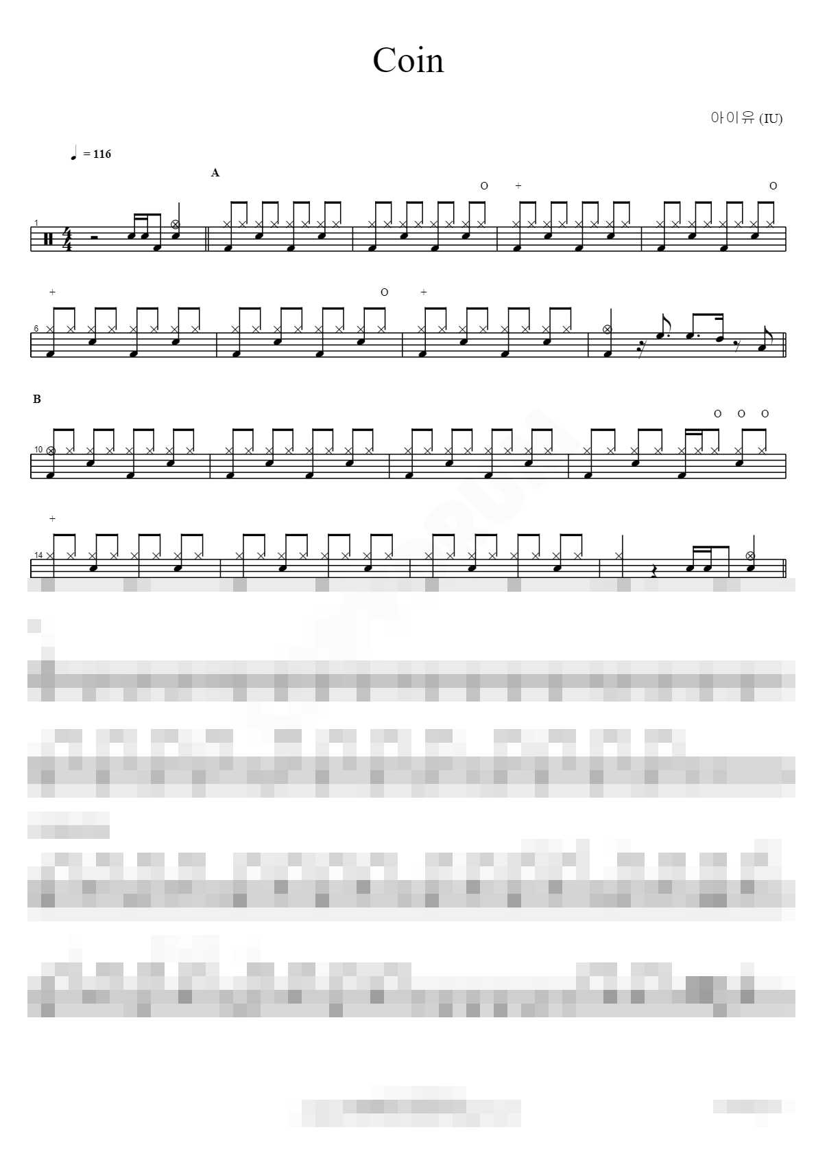 Coin Sheet Music Preview