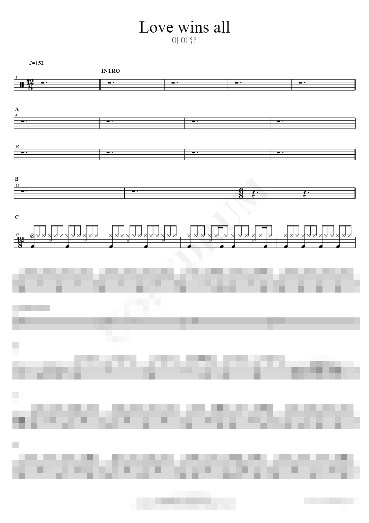 Love wins all Sheet Music Preview