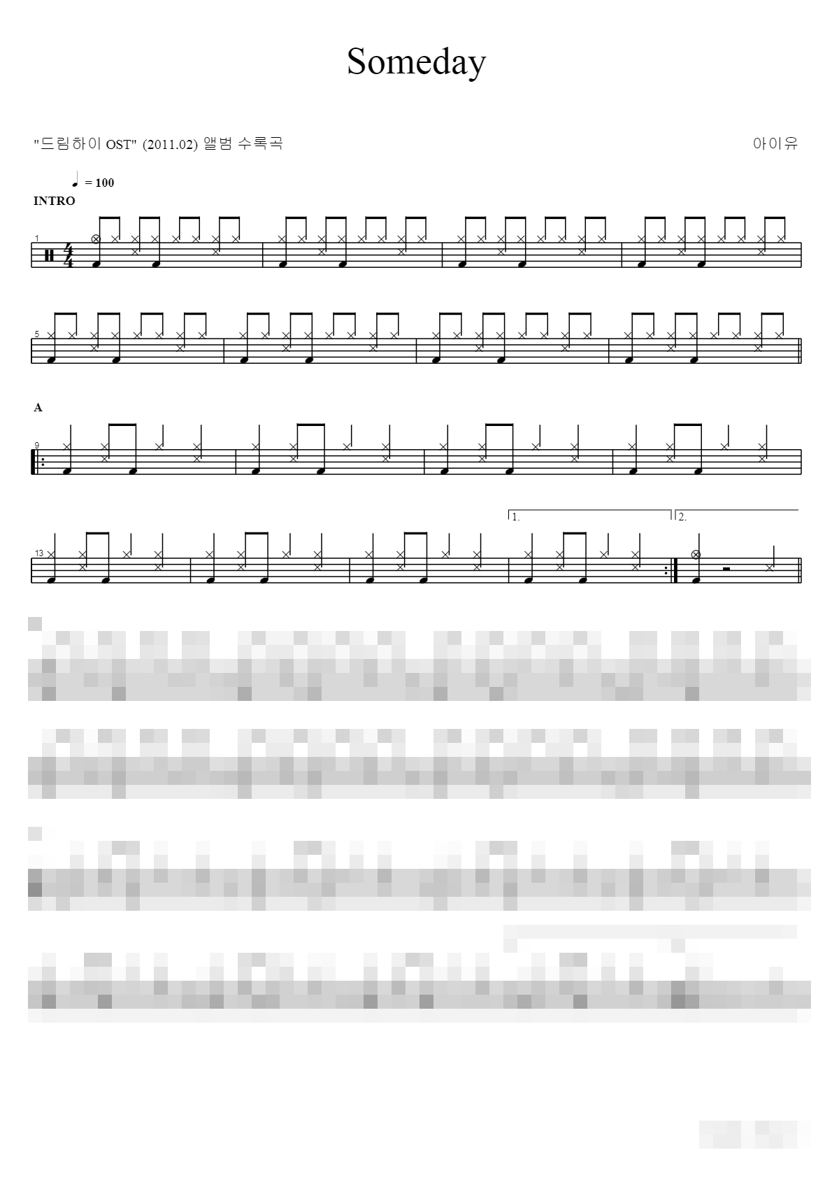 Someday Sheet Music Preview