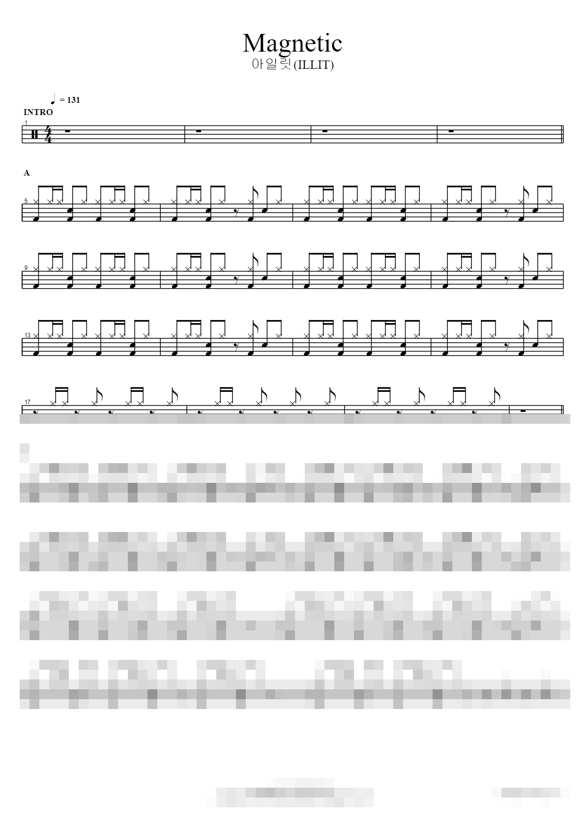 Magnetic Sheet Music Preview