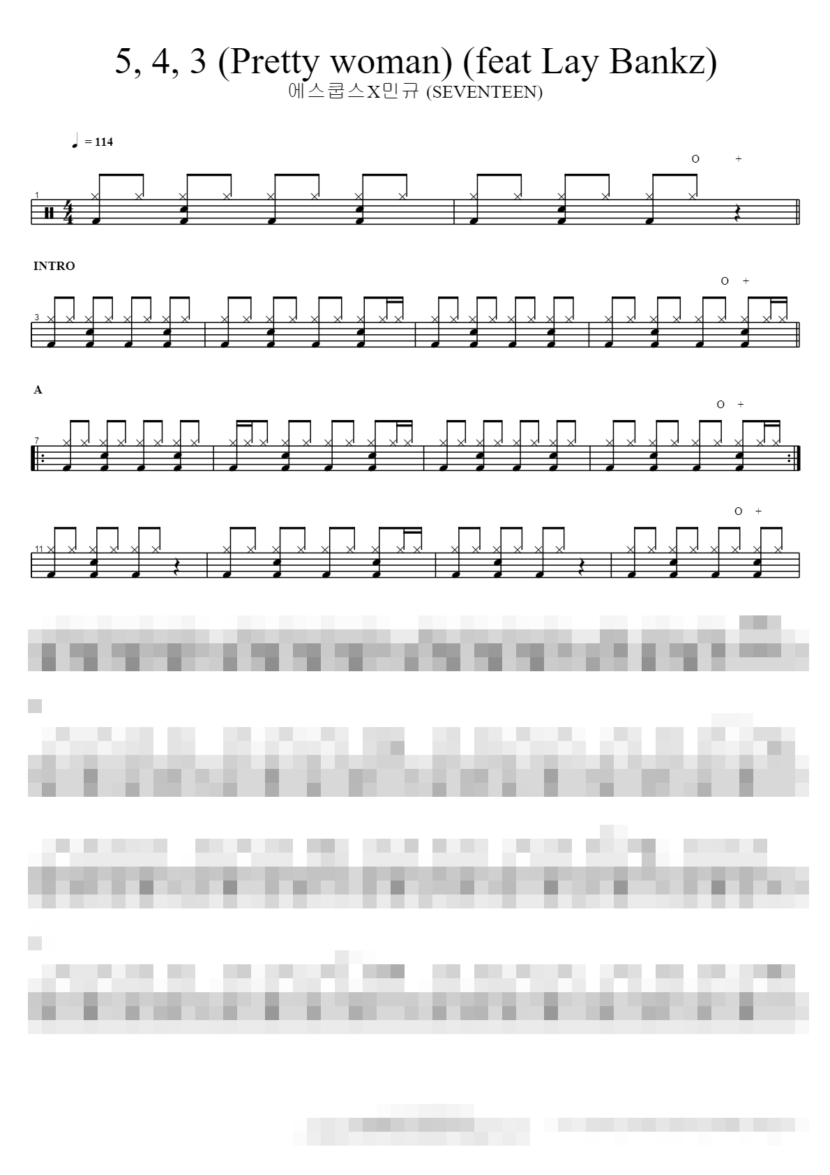 5, 4, 3 (Pretty woman) (feat Lay Bankz) Sheet Music Preview