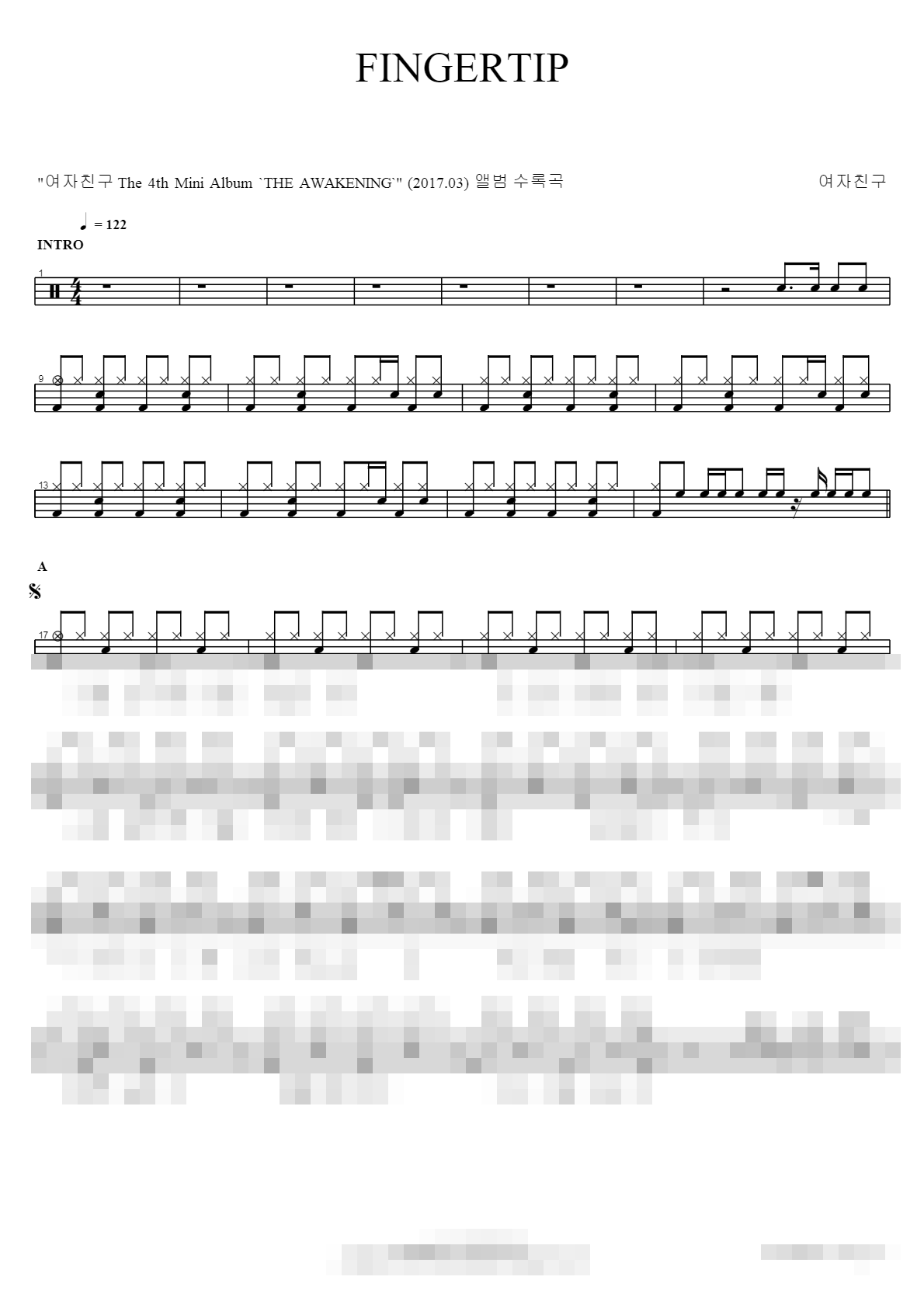 FINGERTIP Sheet Music Preview