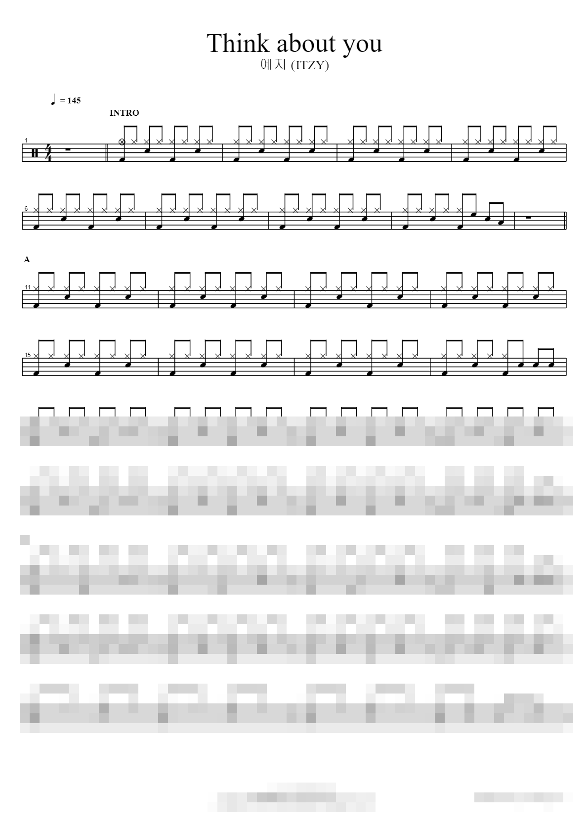 Think about you Sheet Music Preview
