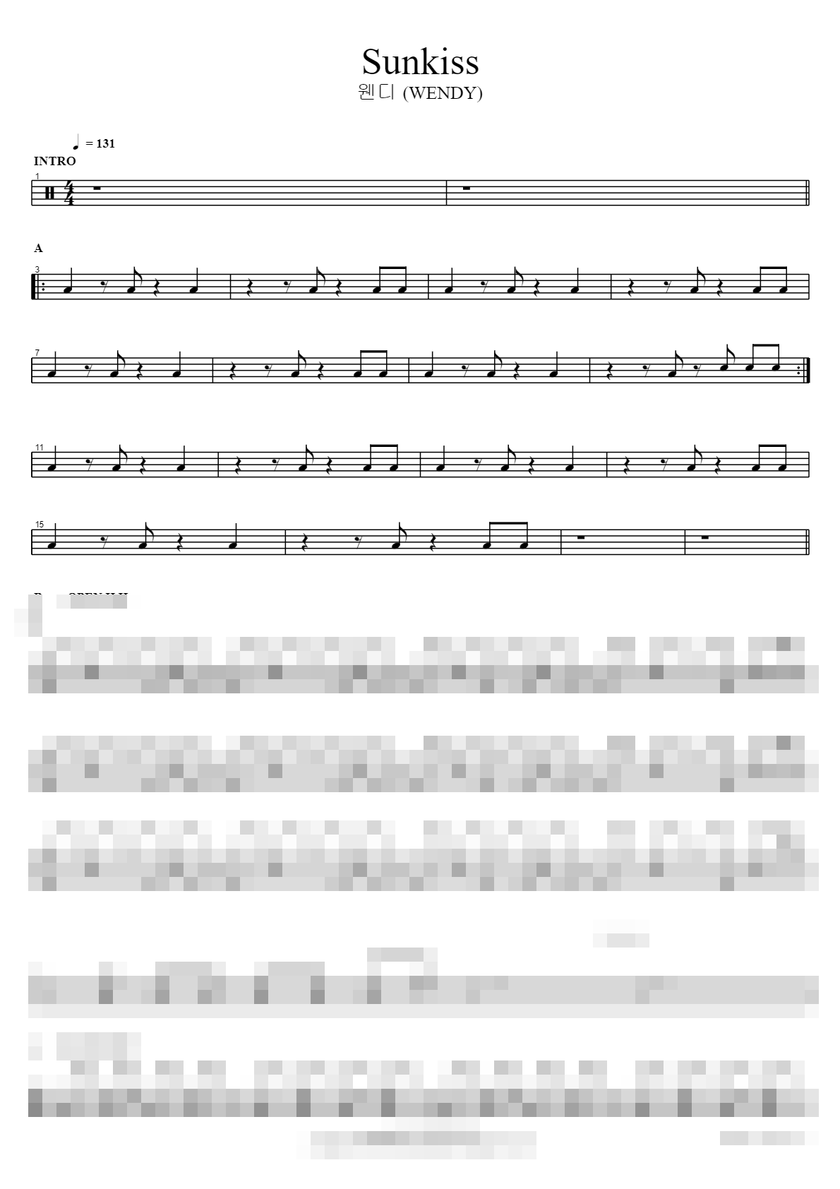Sunkiss Sheet Music Preview