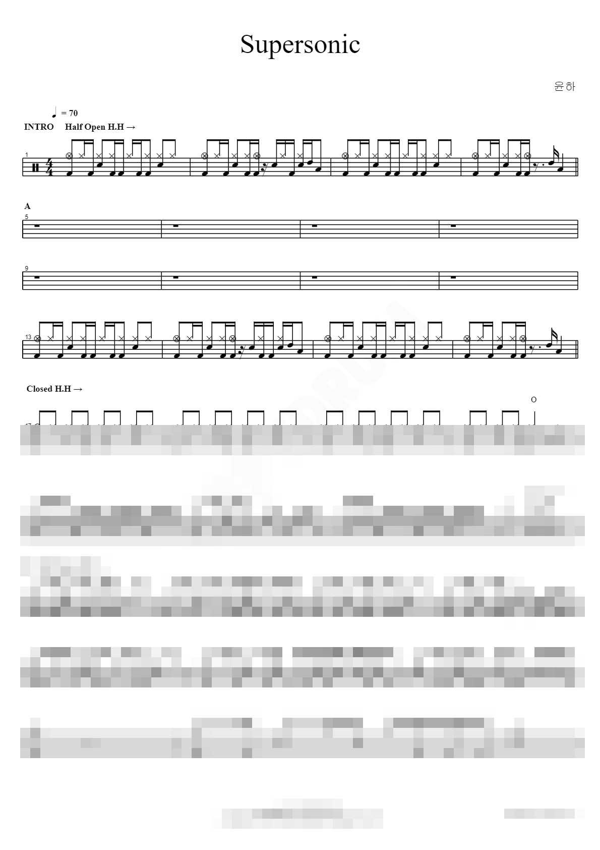 Supersonic Sheet Music Preview
