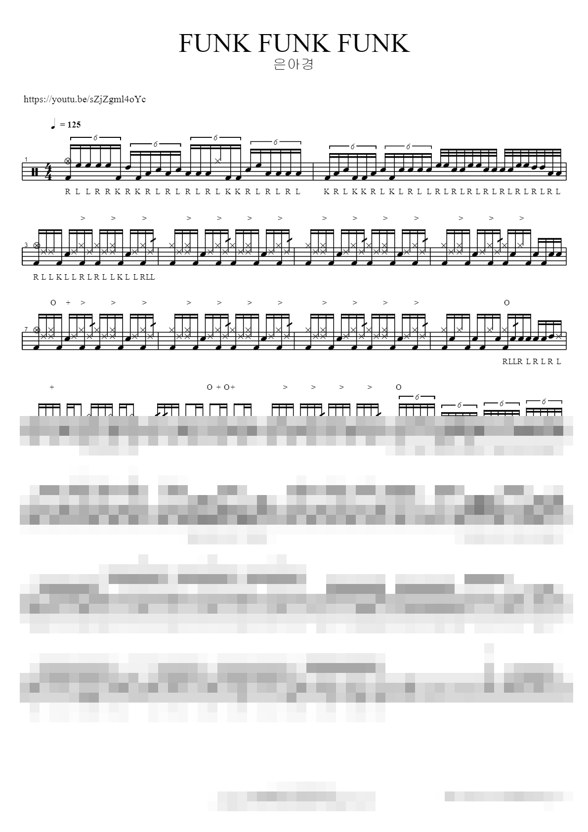 FUNK FUNK FUNK Sheet Music Preview