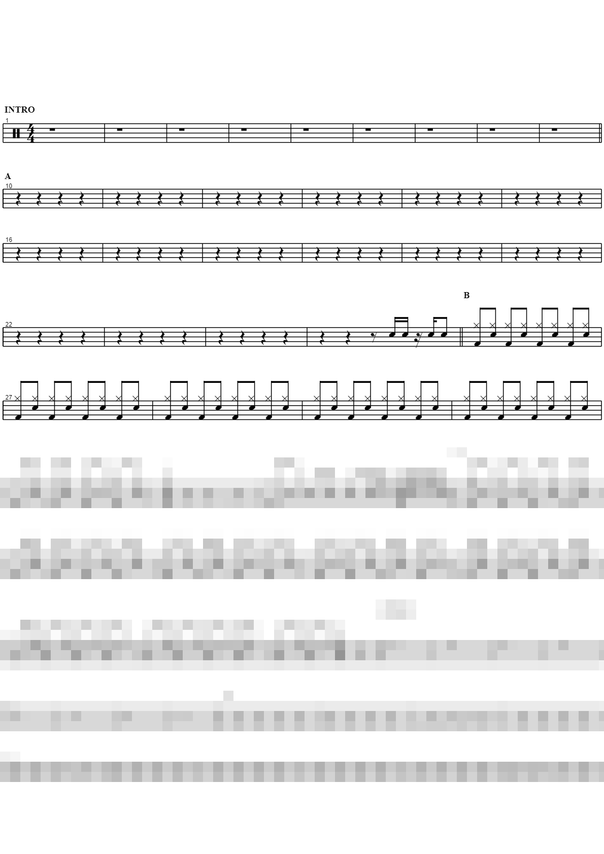 그녀를 만나는 곳 100m 전 Sheet Music Preview