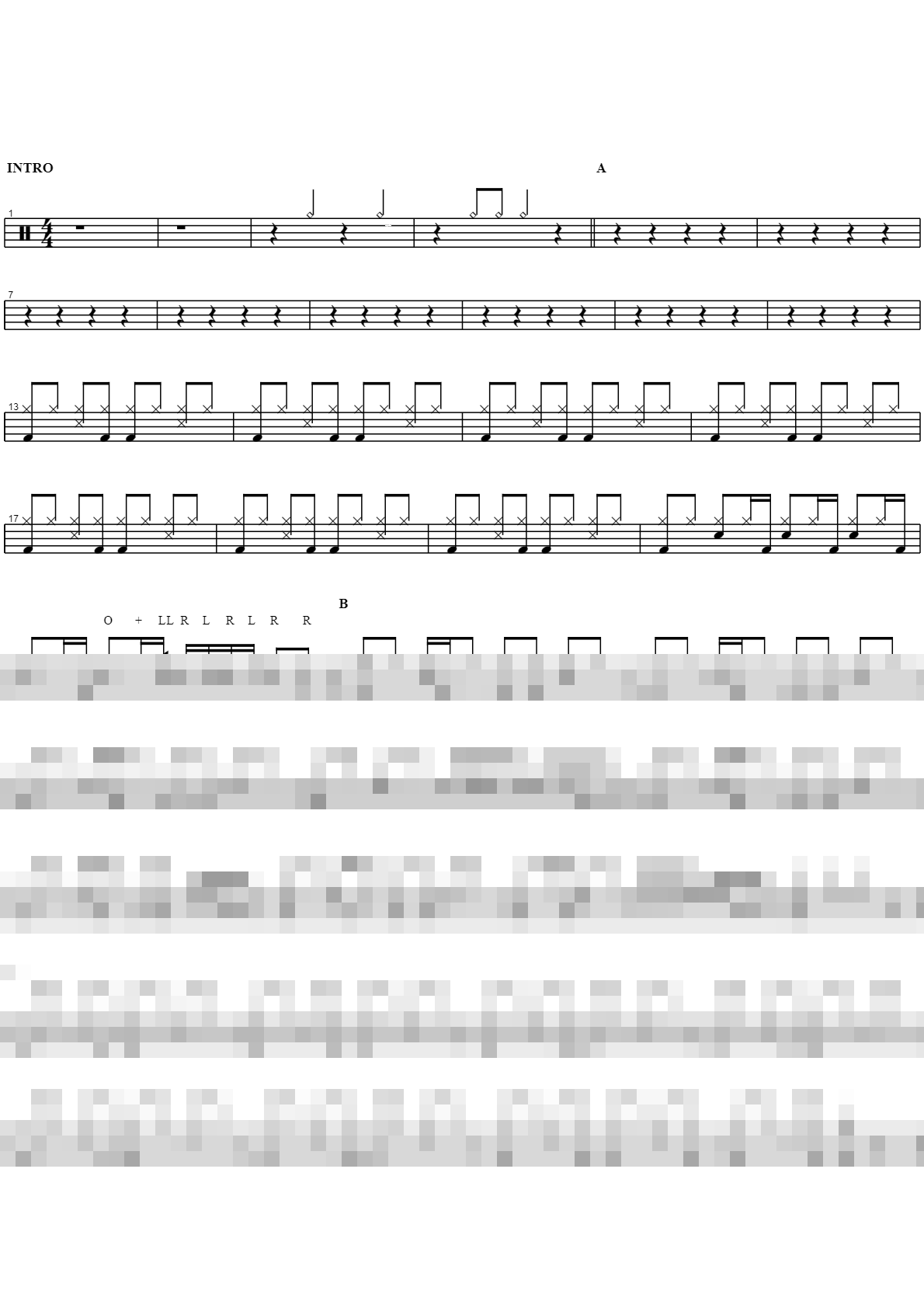 눈물 한 방울로 사랑은 시작되고 Sheet Music Preview