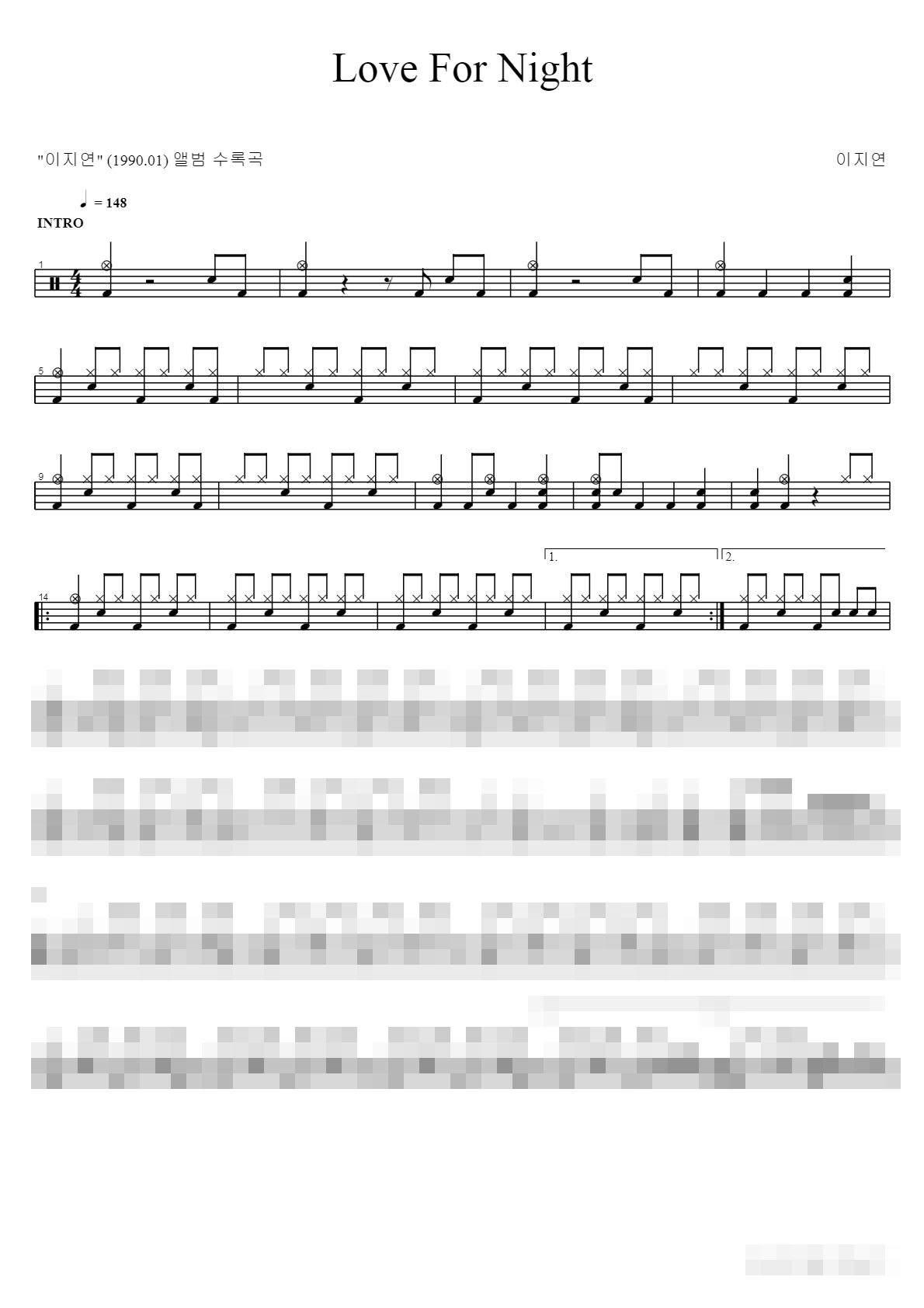 Love For Night Sheet Music Preview