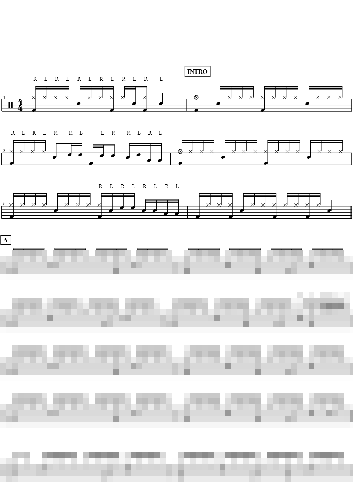 파라다이스 Sheet Music Preview