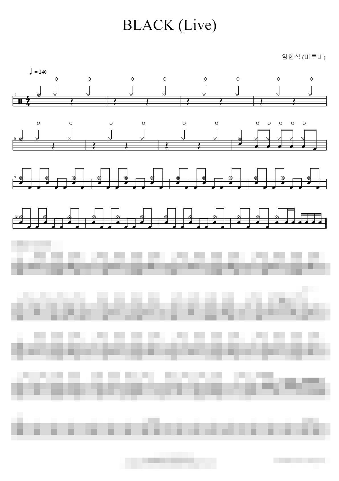 BLACK (Live) Sheet Music Preview