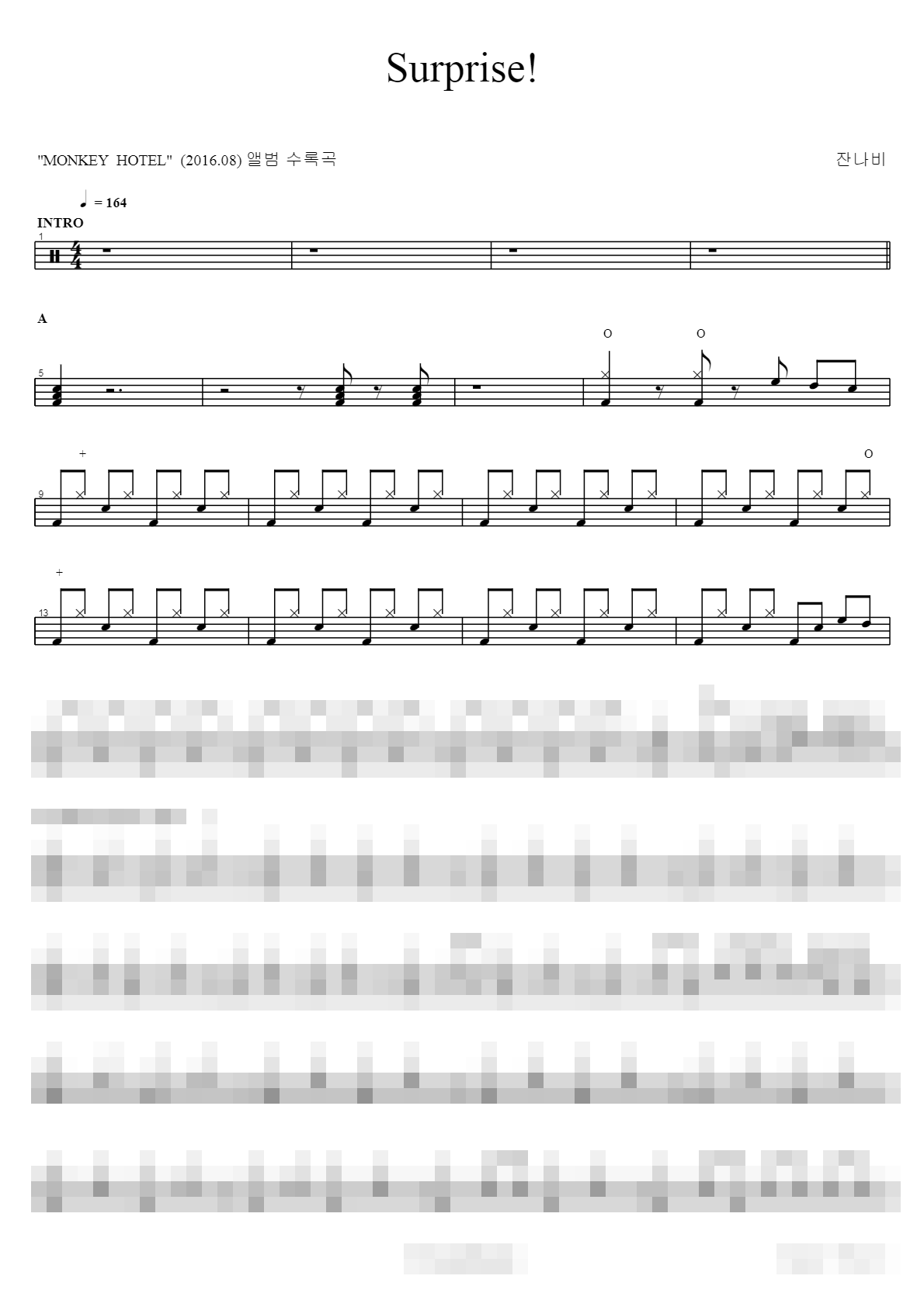 Surprise! Sheet Music Preview
