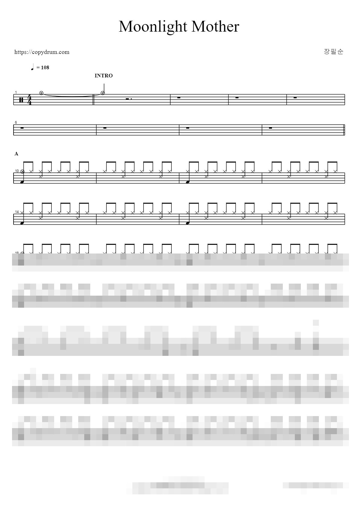 Moonlight Mother Sheet Music Preview