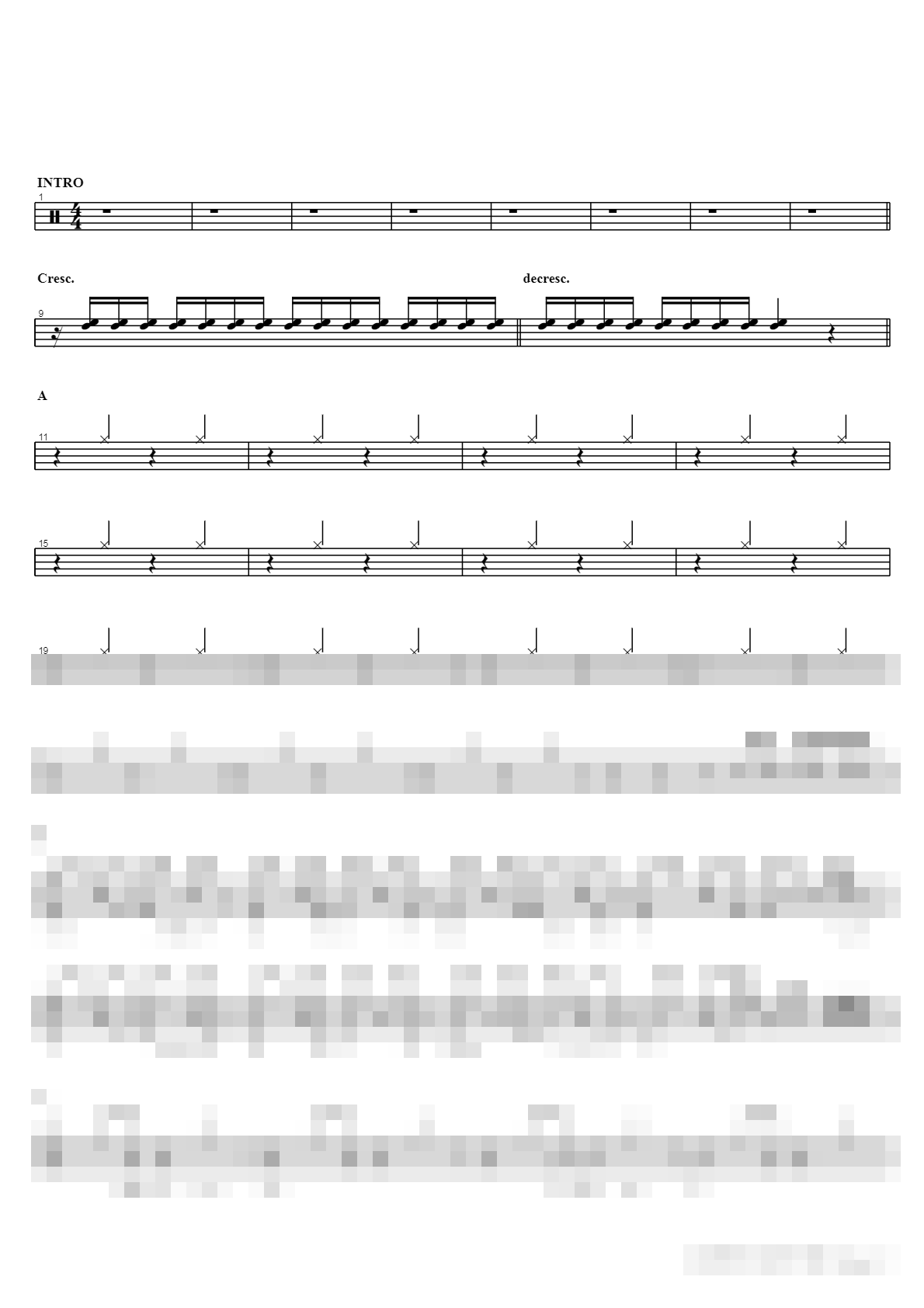 그대 뺨에 흐르는 눈물 Sheet Music Preview