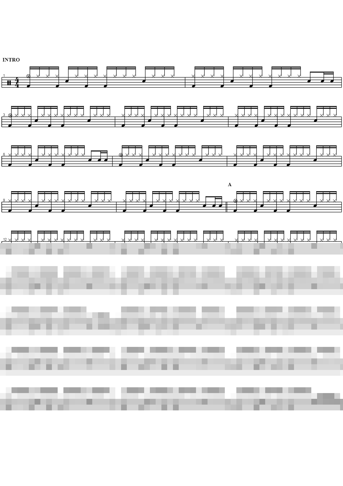 눈물의 파티 Sheet Music Preview