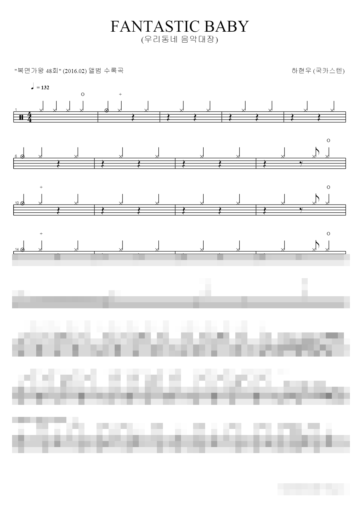 FANTASTIC BABY Sheet Music Preview