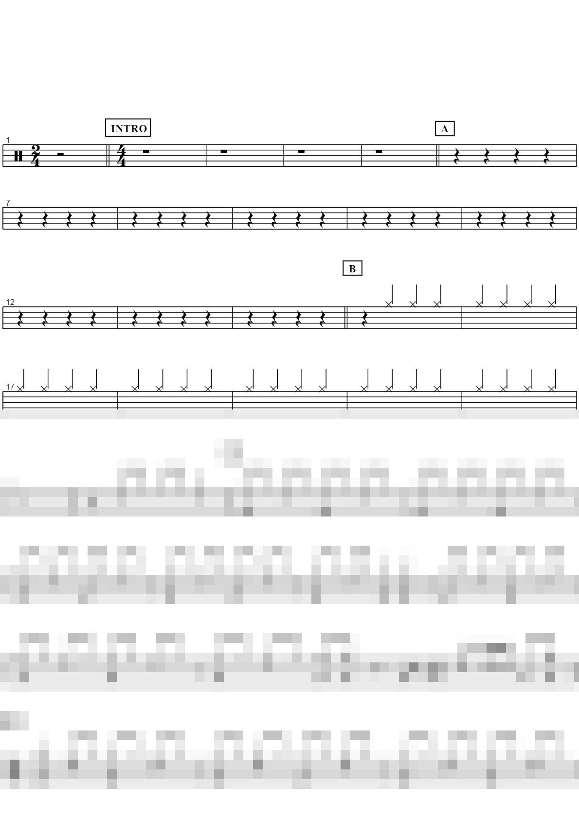 달빛이 지고 Sheet Music Preview