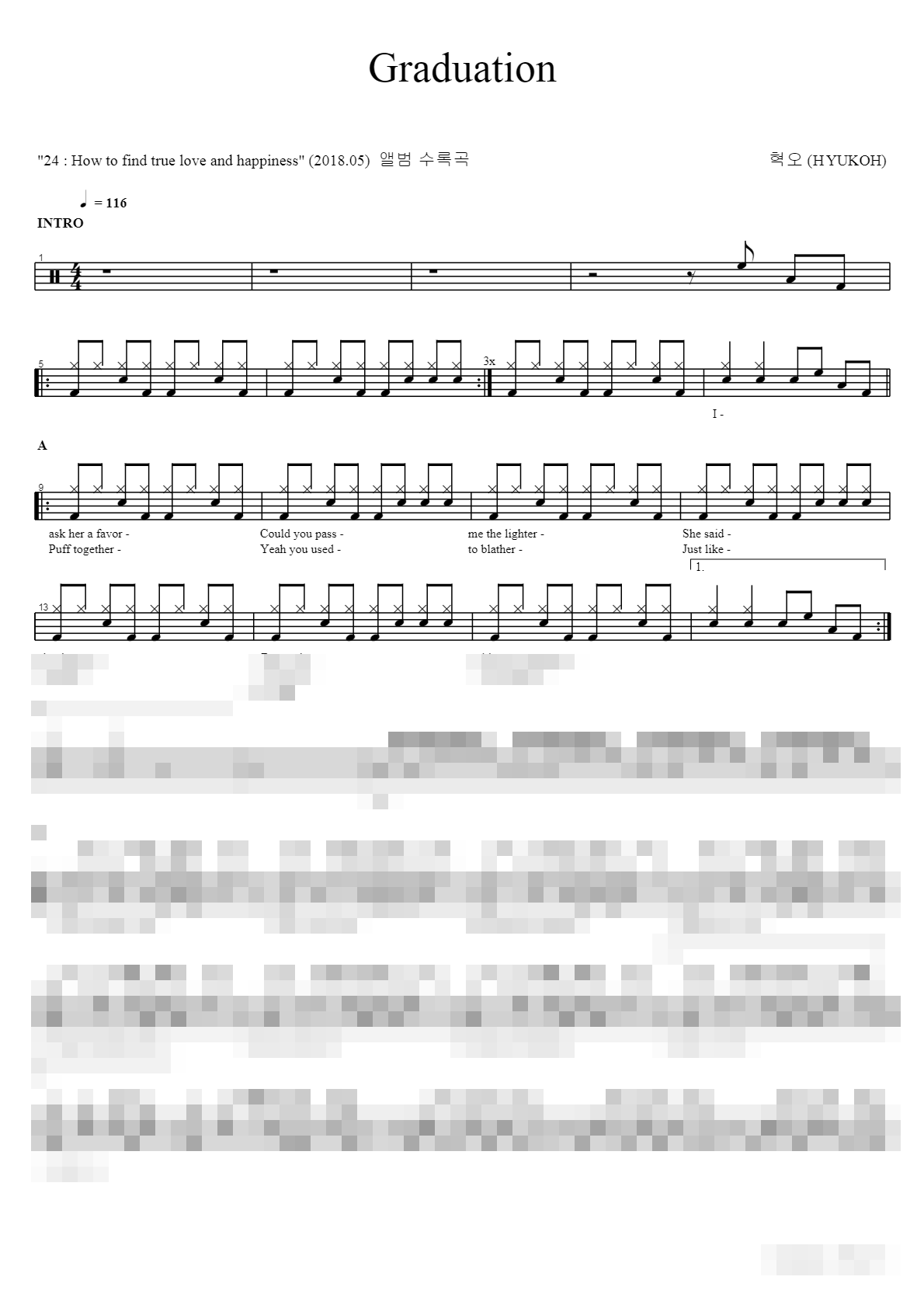 Graduation Sheet Music Preview