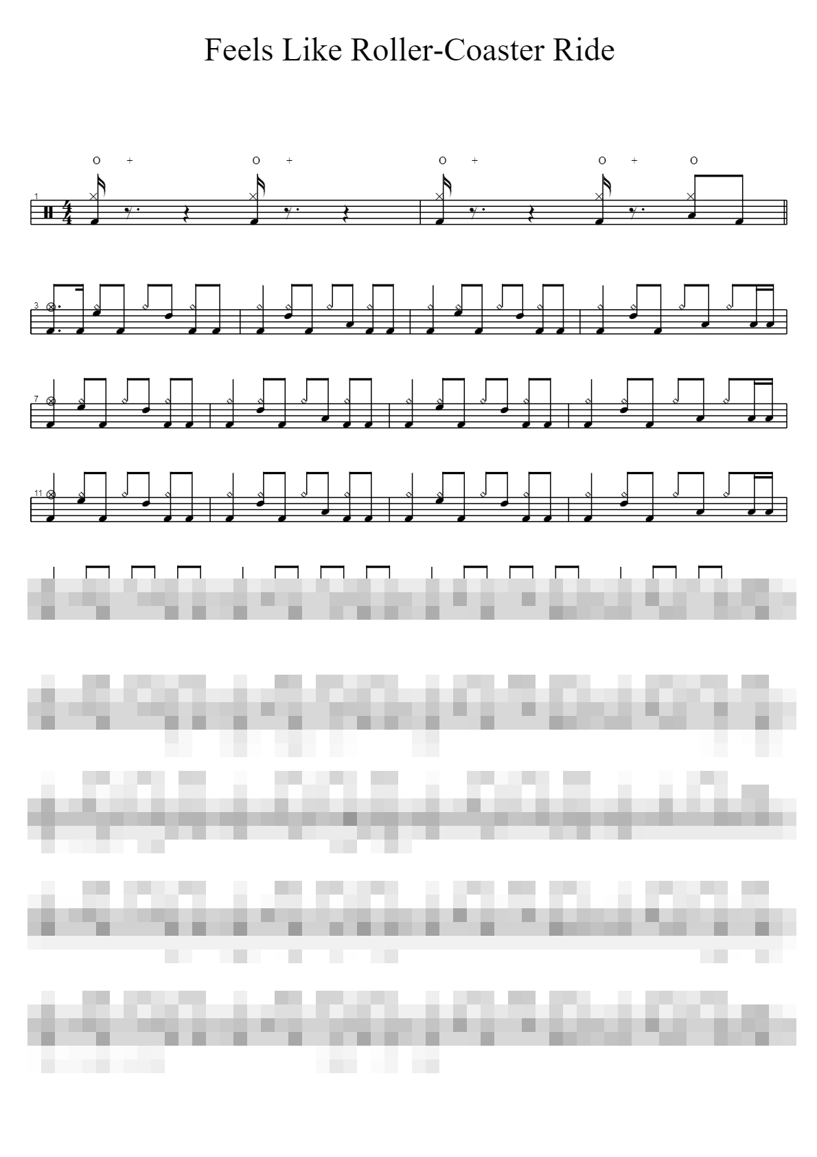 Feels Like Roller Sheet Music Preview