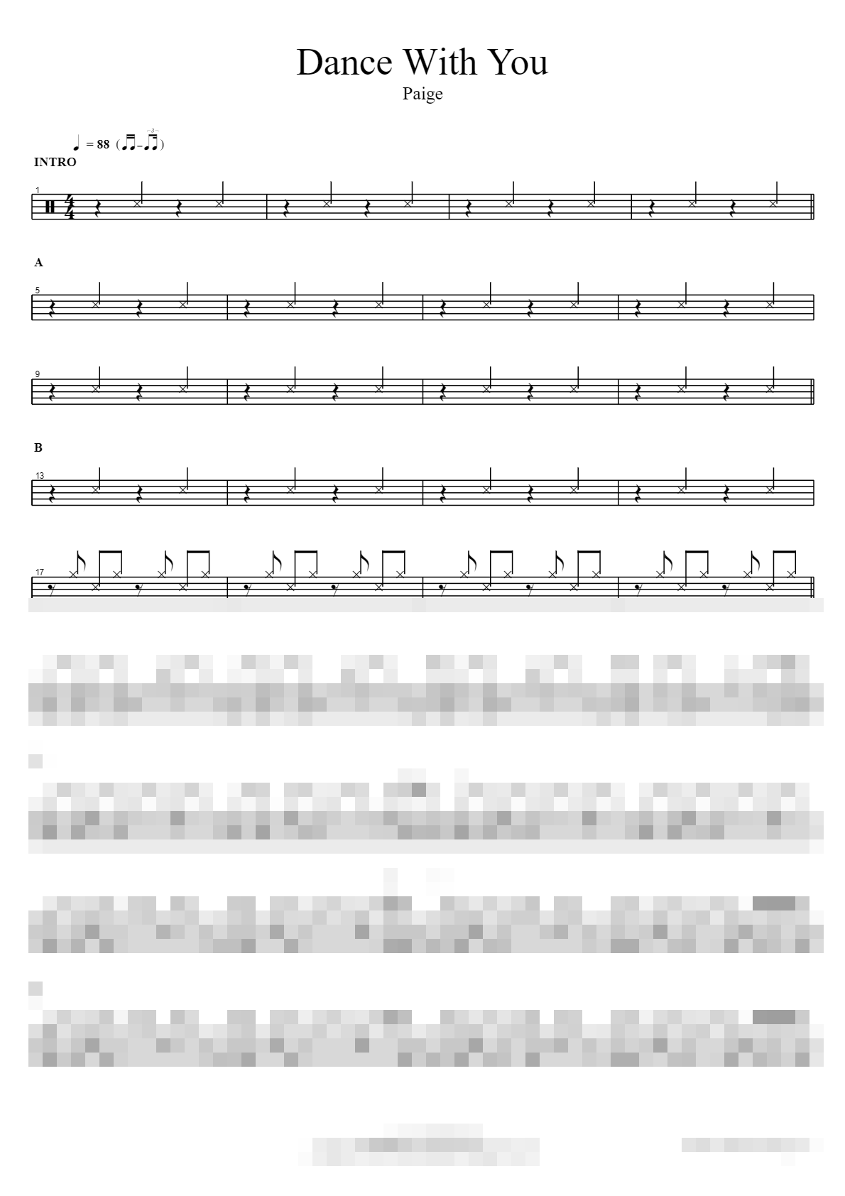 Dance With You Sheet Music Preview