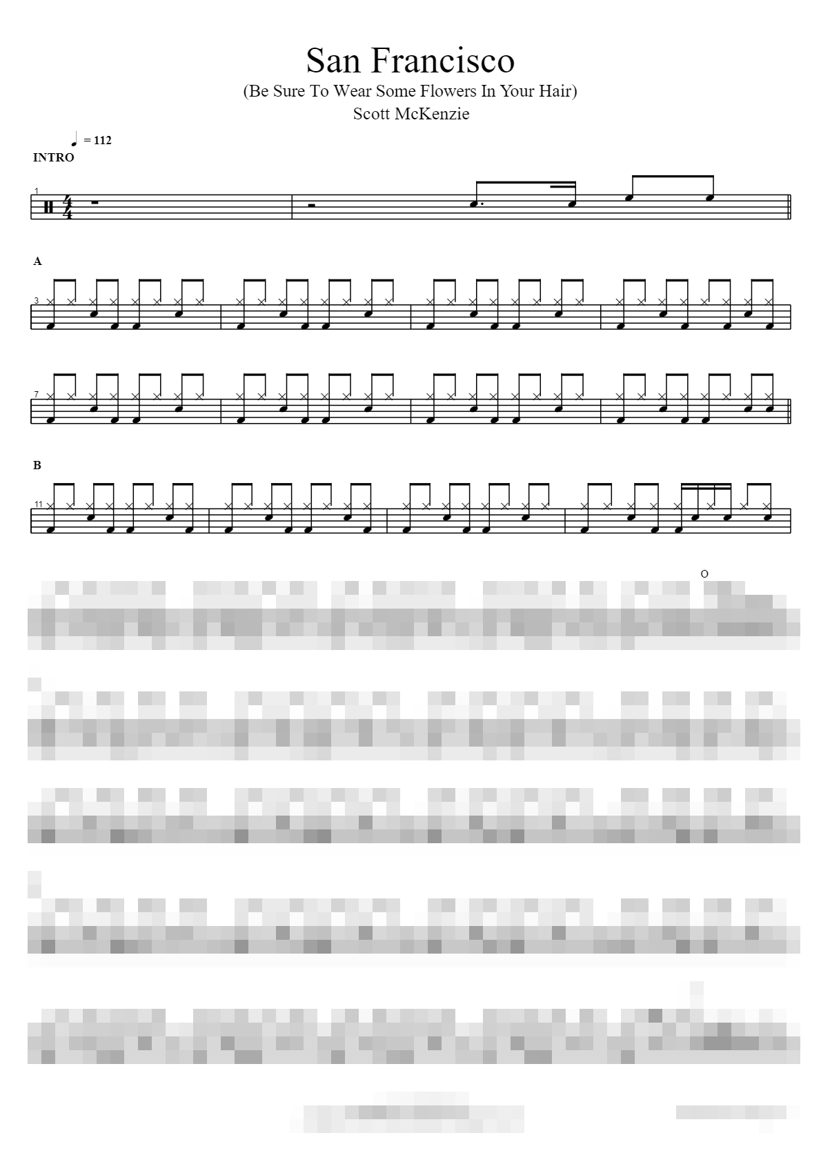San Francisco (Be Sure To Wear Some Flowers In Your Hair) Sheet Music Preview