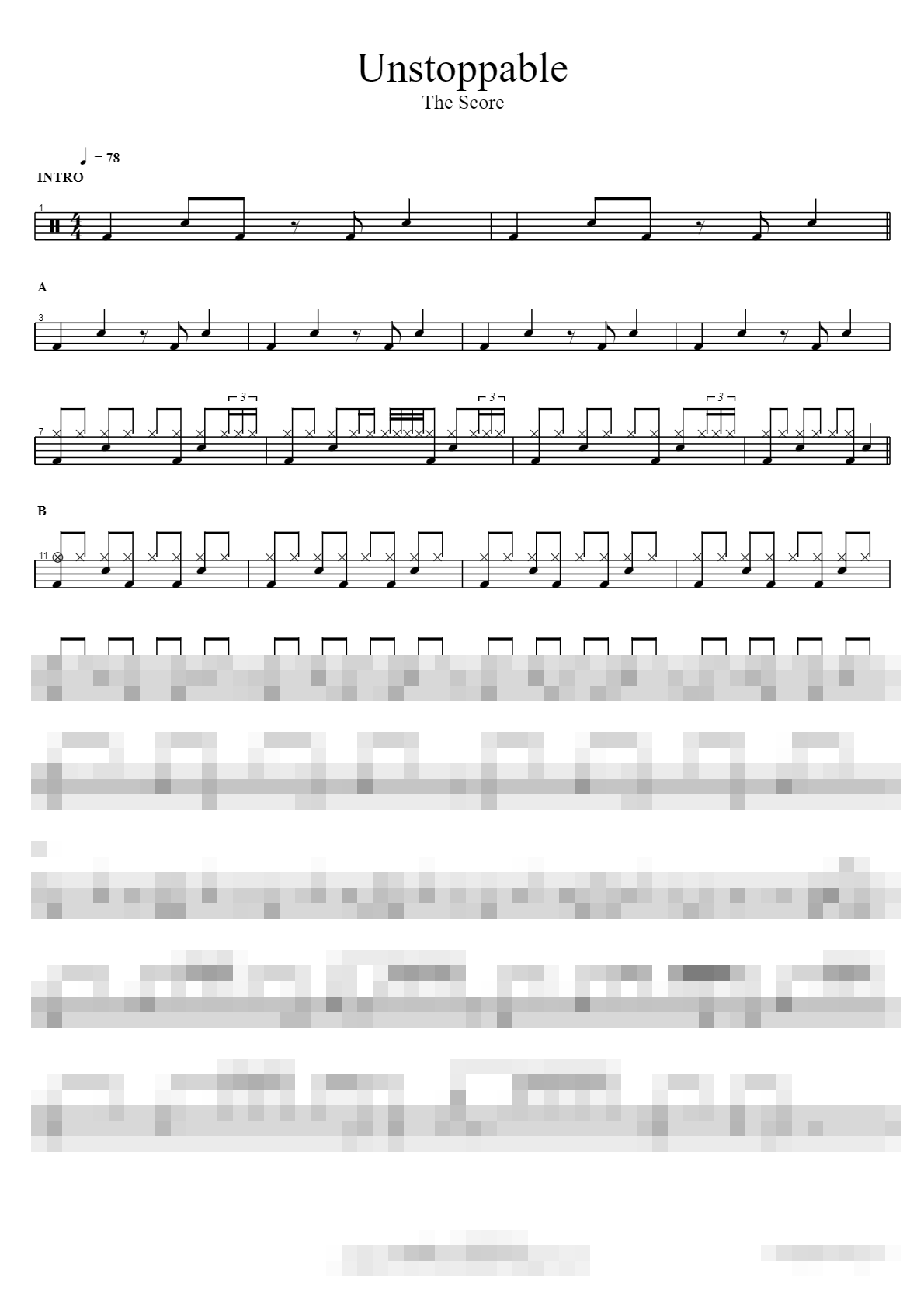 Unstoppable Sheet Music Preview