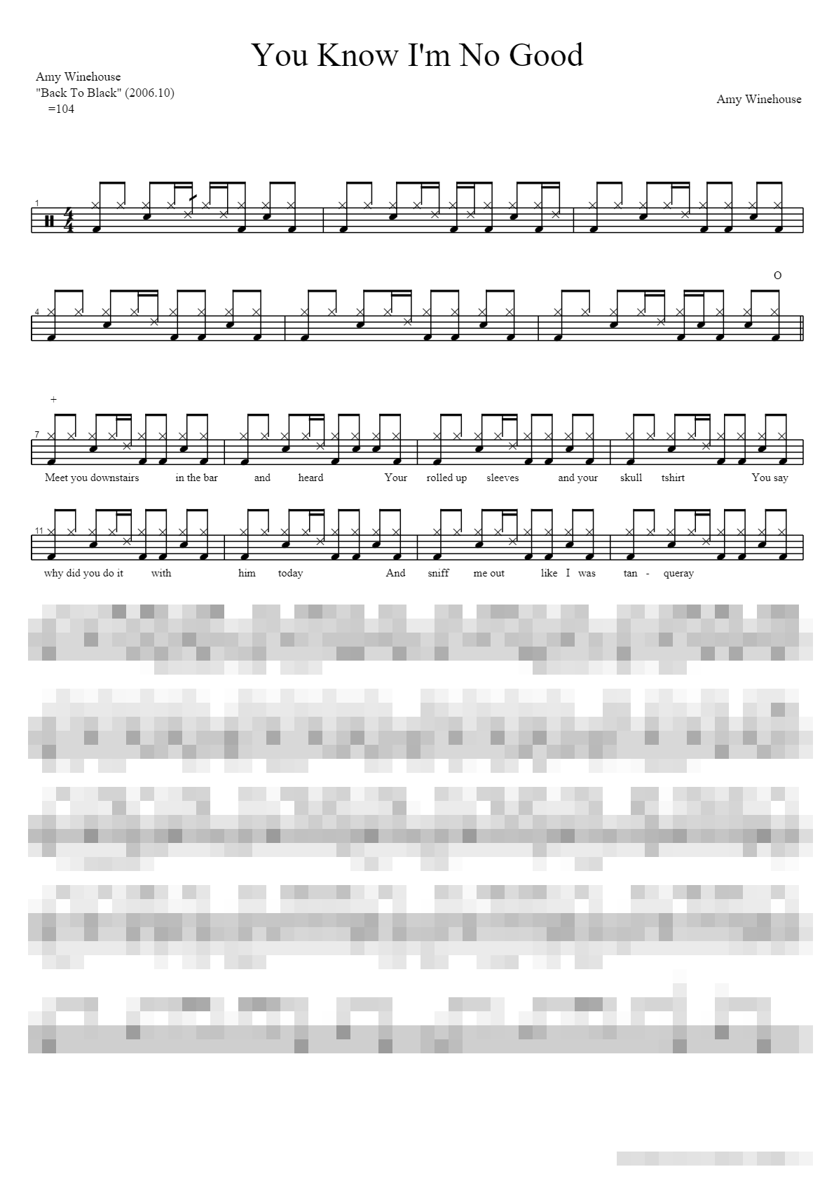 You Know I`m No Good Sheet Music Preview