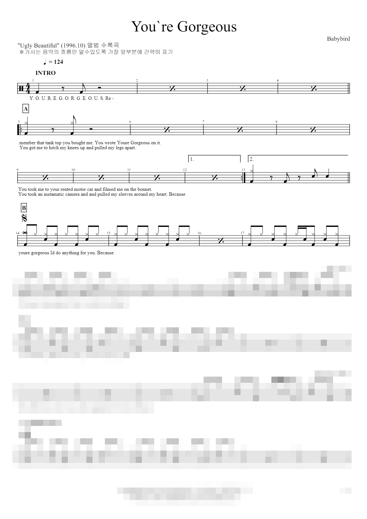 You`re Gorgeous Sheet Music Preview