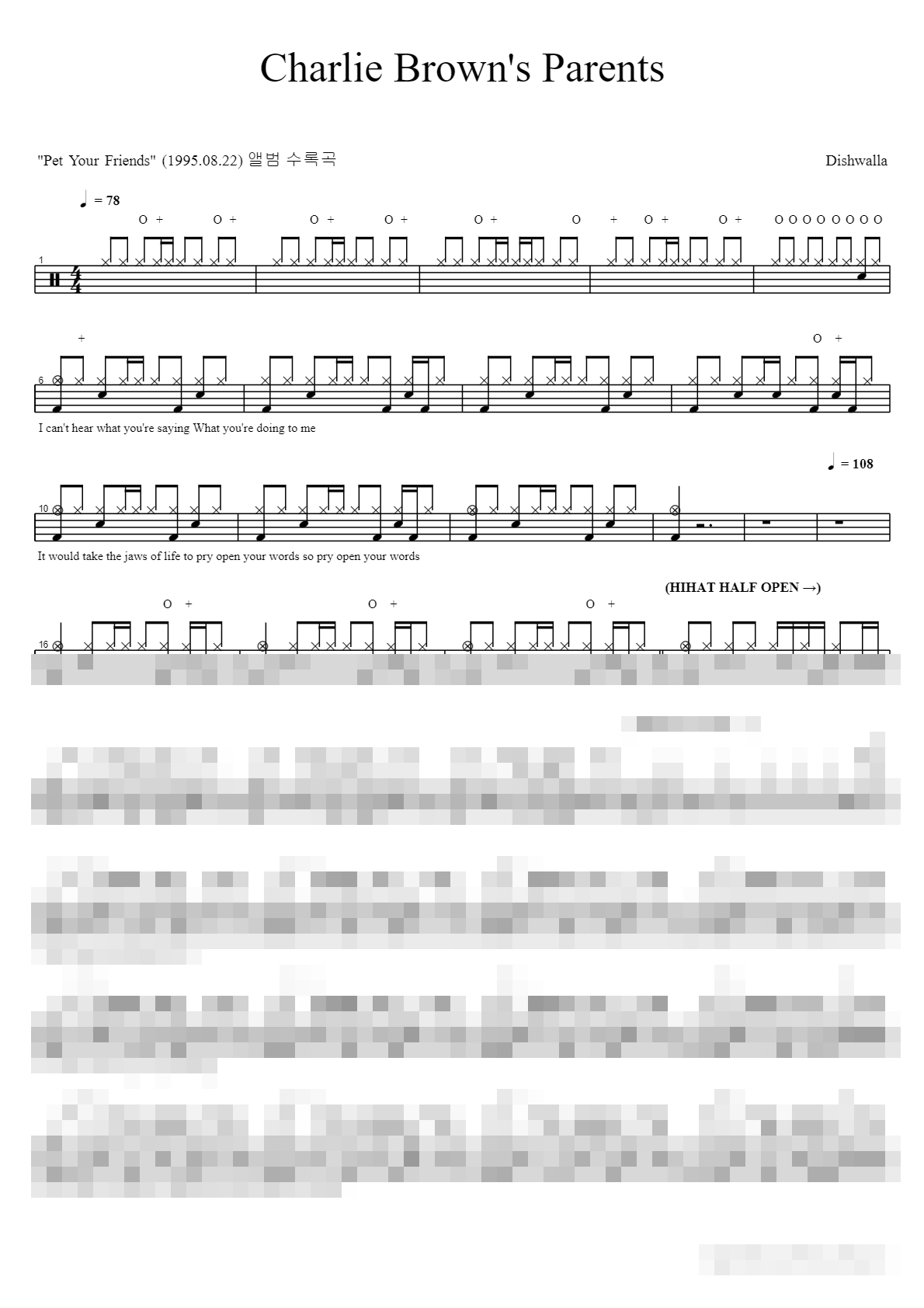 Charlie Brown's Parents Sheet Music Preview