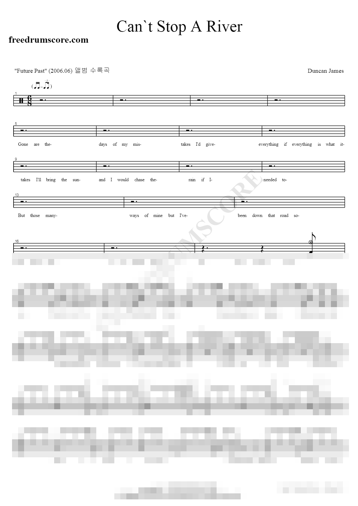 Can`t Stop A River Sheet Music Preview