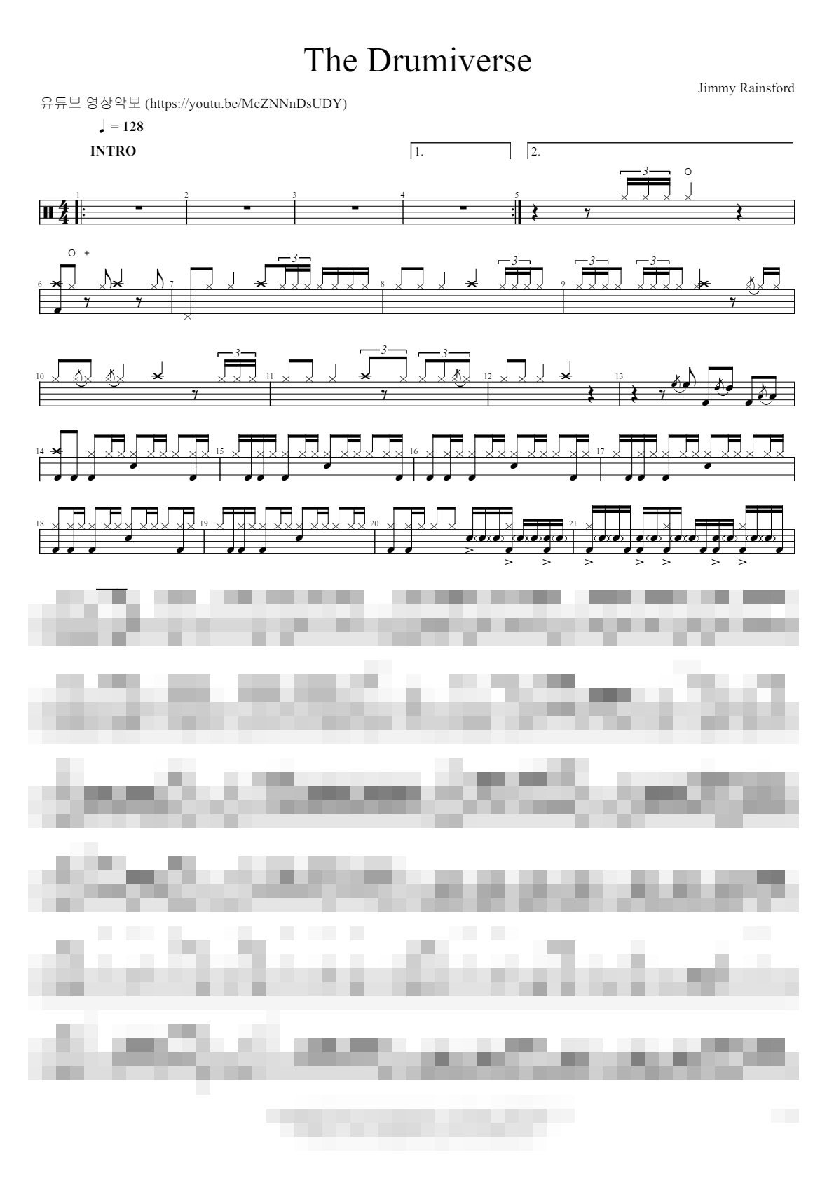 The Drumiverse Sheet Music Preview