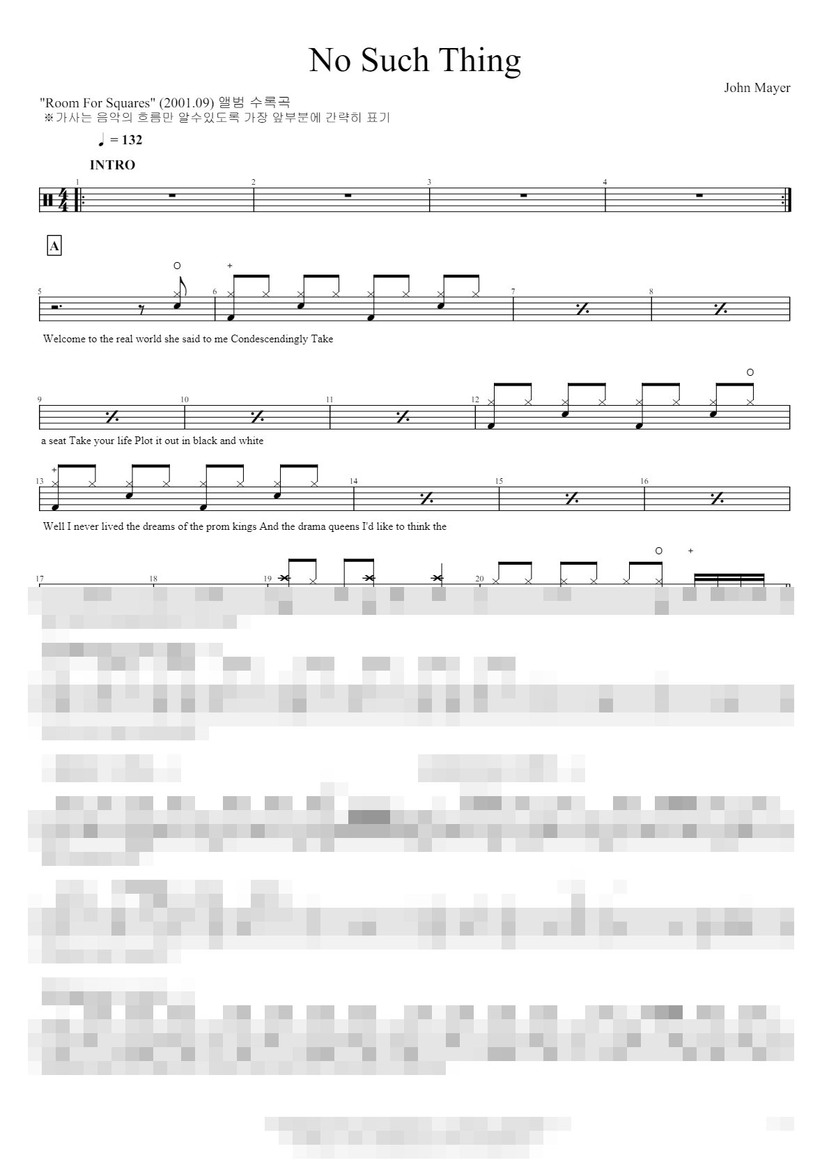 No Such Thing Sheet Music Preview