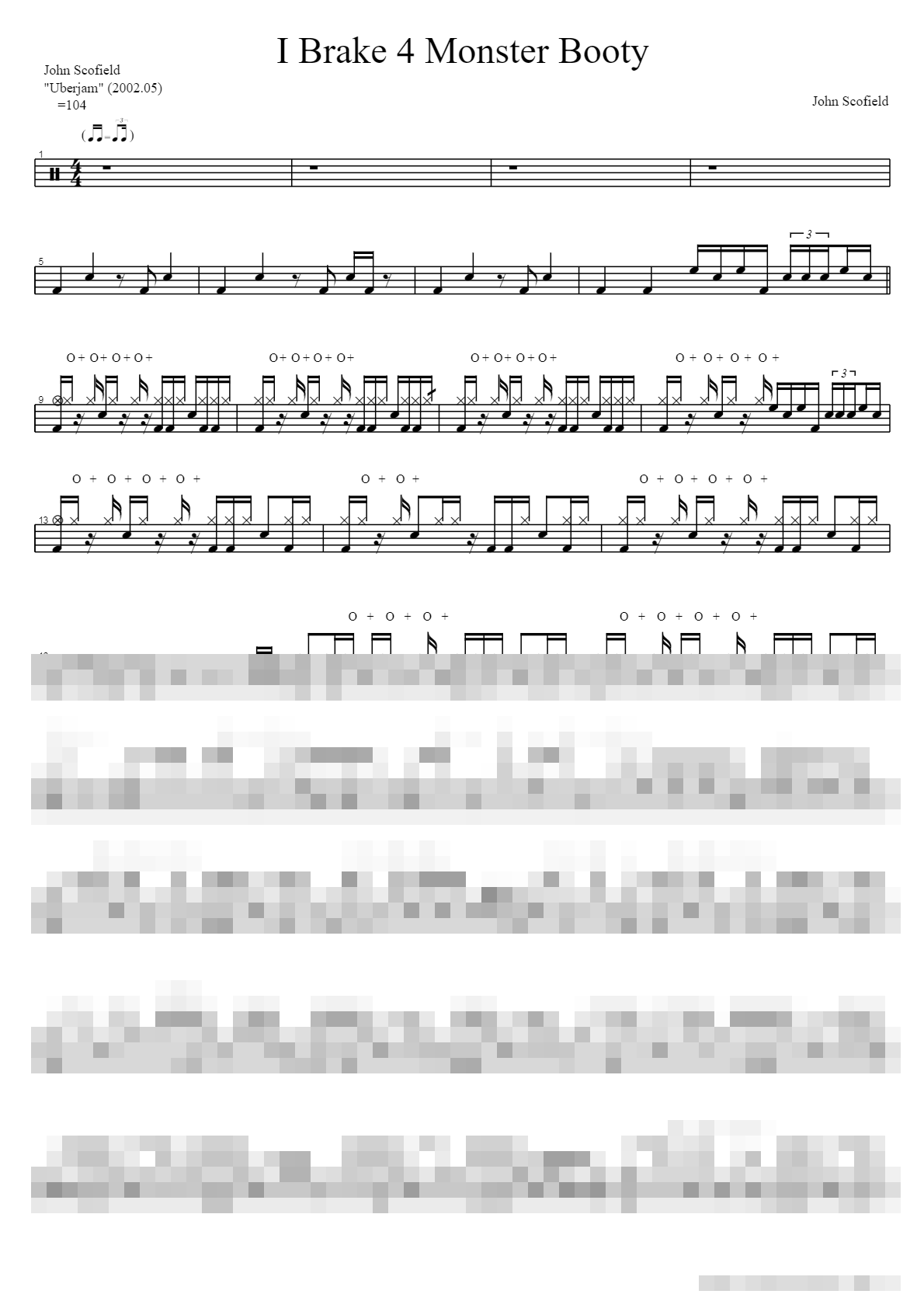 I brake 4 monster booty Sheet Music Preview