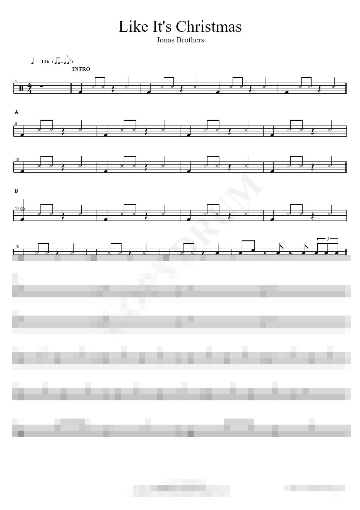 Like It's Christmas Sheet Music Preview
