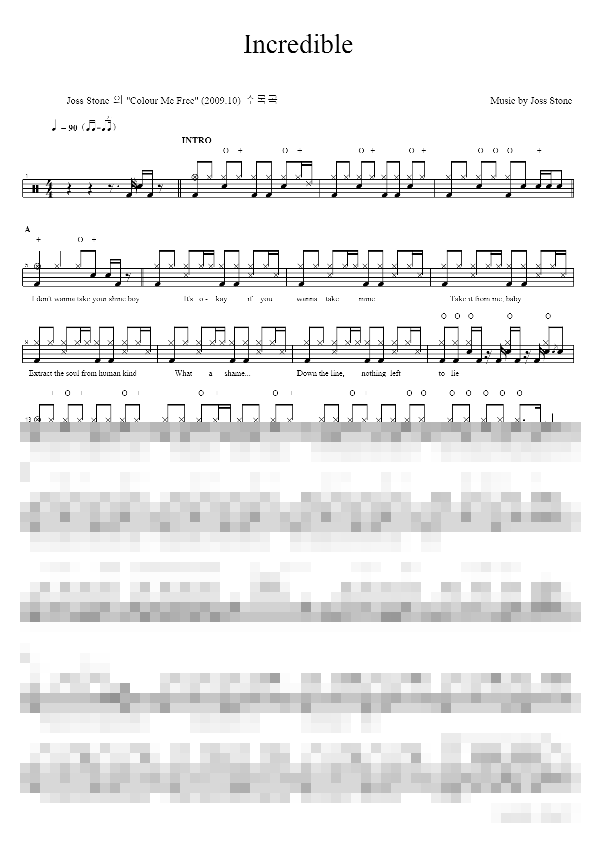 Incredible Sheet Music Preview