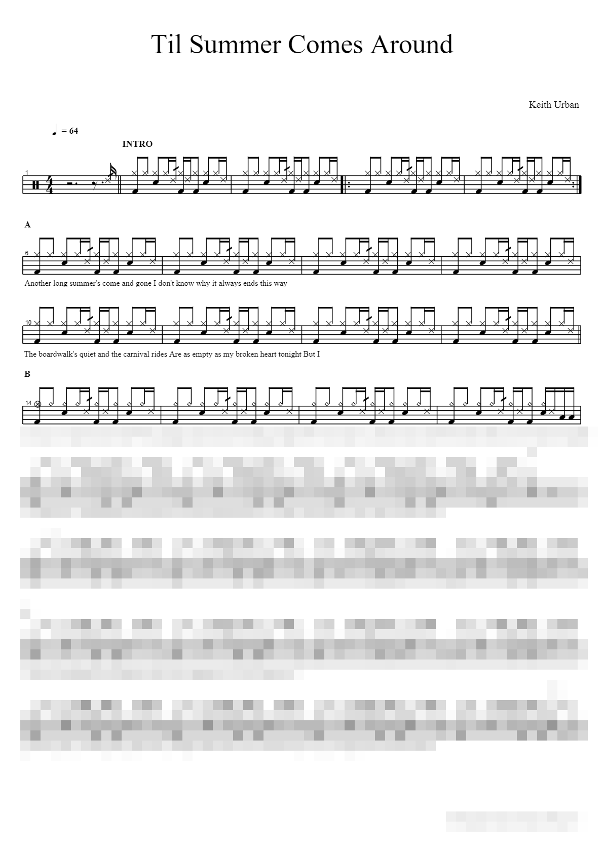 Til Summer Comes Around Sheet Music Preview