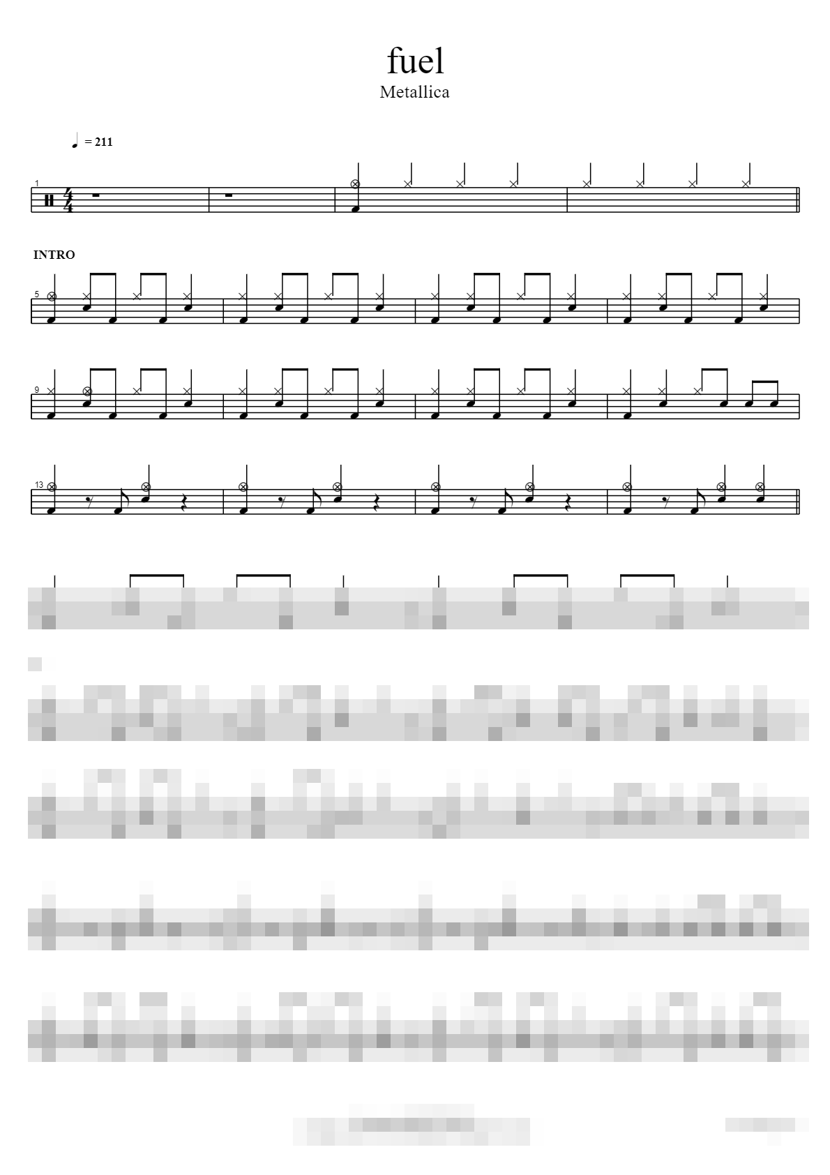 Fuel Sheet Music Preview
