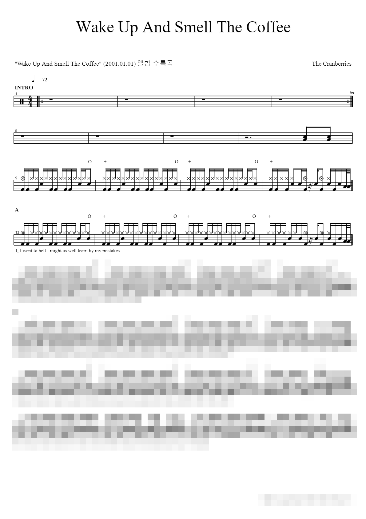 Wake Up And Smell The Coffee Sheet Music Preview