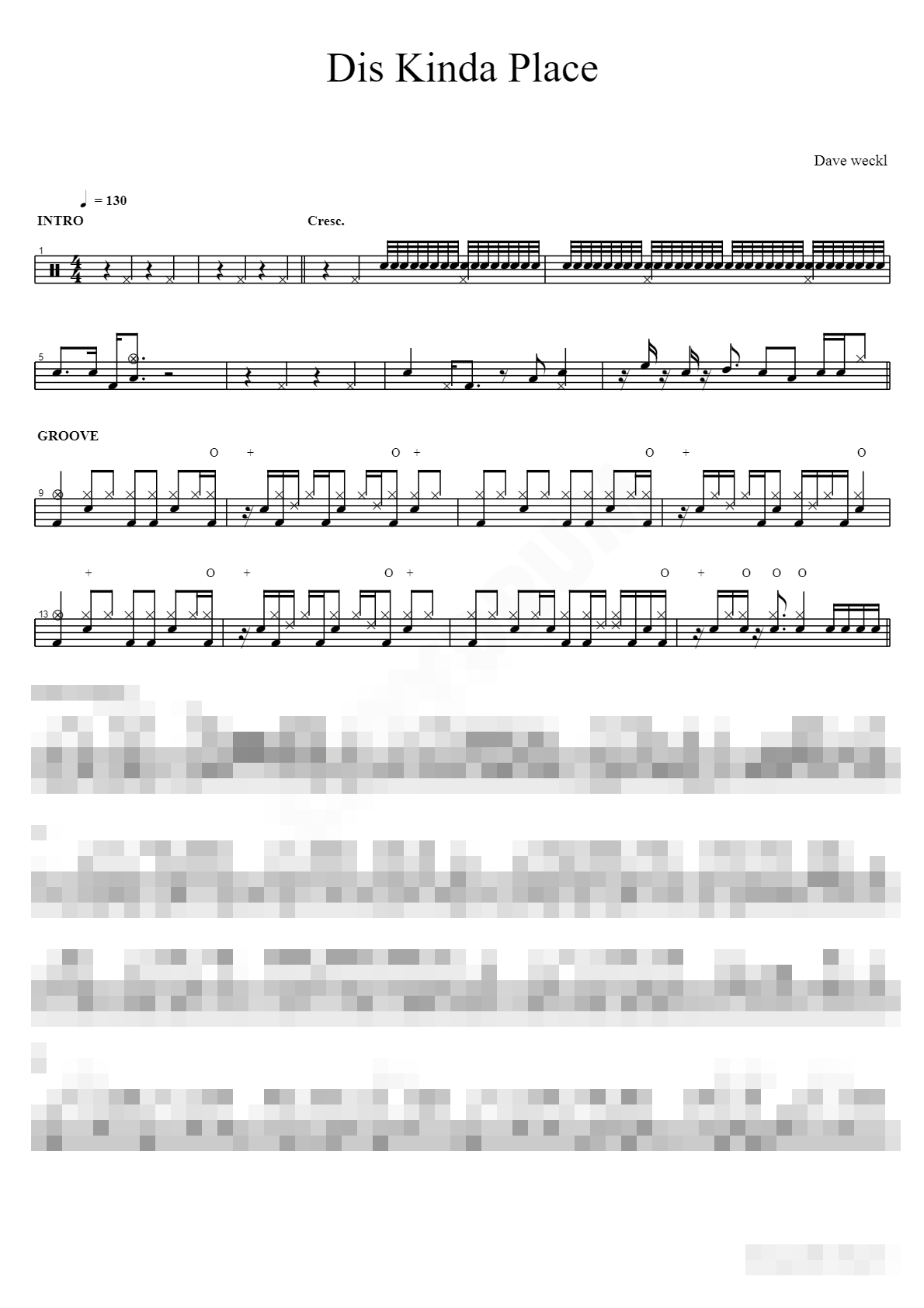 Dis Kinda Place Sheet Music Preview