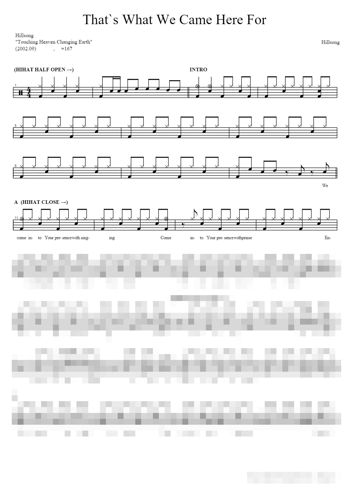 That`s what we came here for Sheet Music Preview