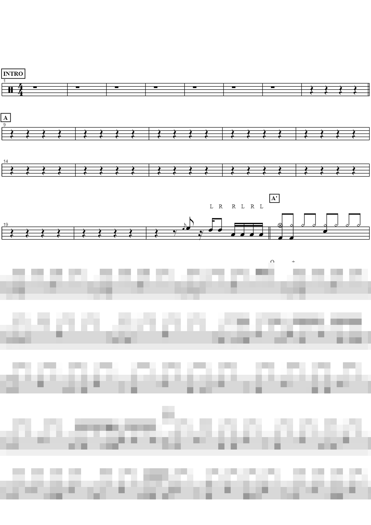endless rain Sheet Music Preview